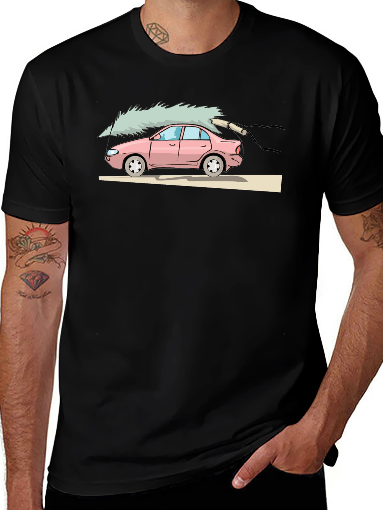 Christmas Tree Car Graphic Tee
