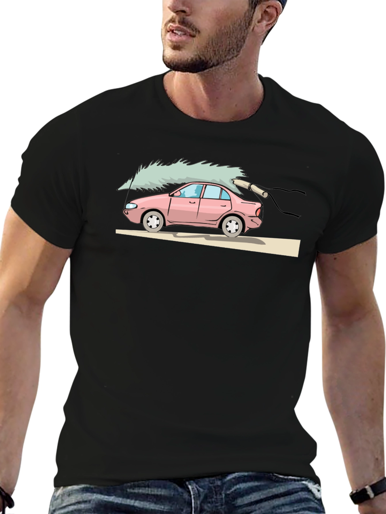 Christmas Tree Car Graphic Tee