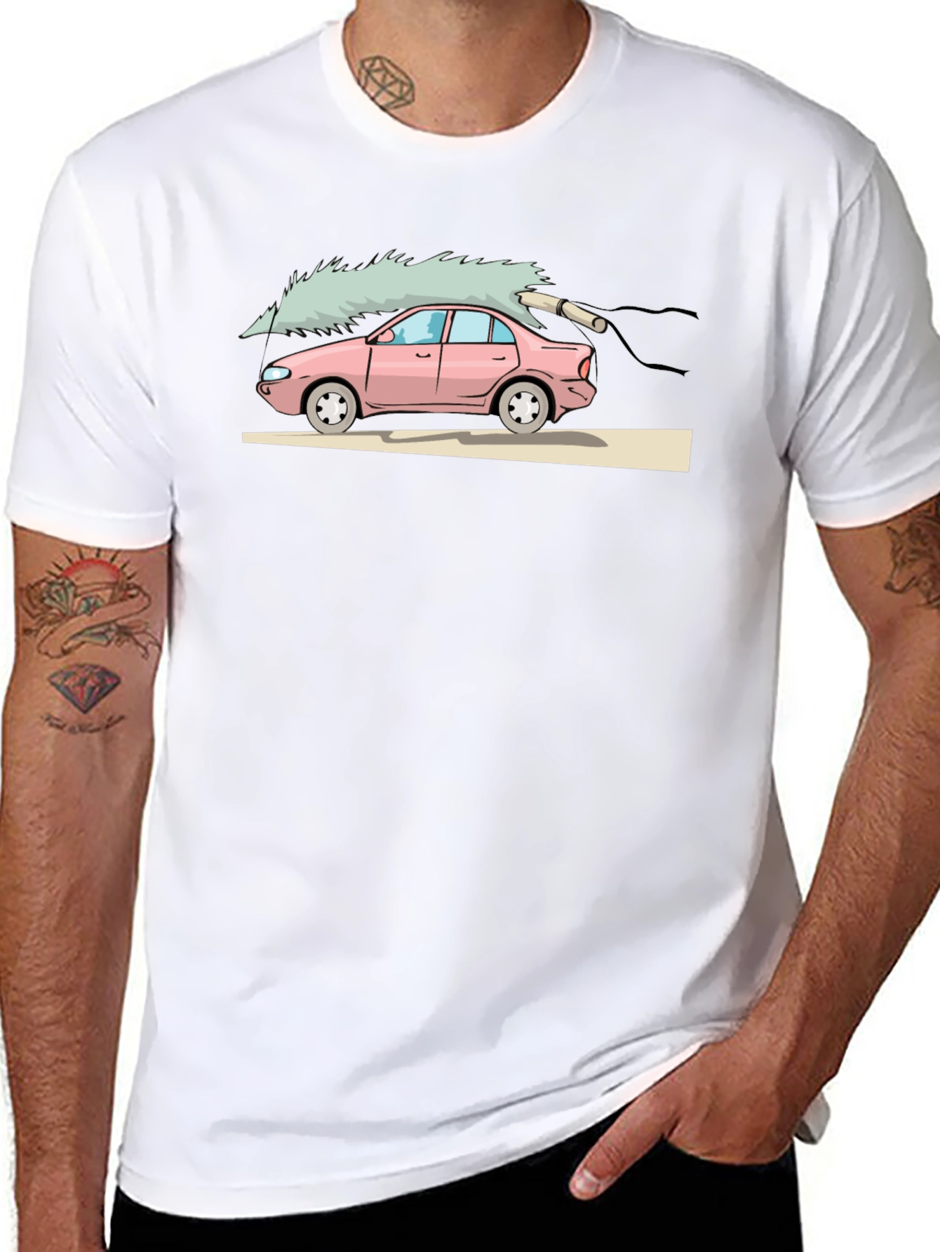 Christmas Tree Car Graphic Tee