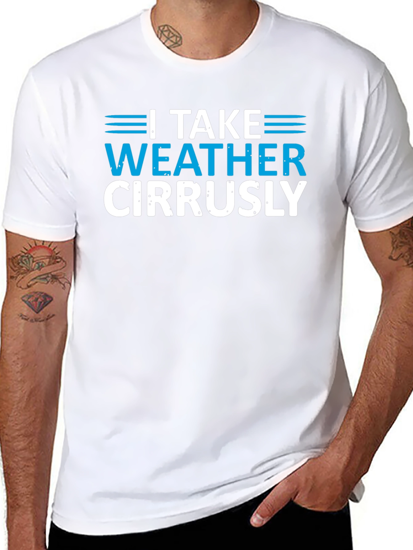 I Take Weather Cirrusly Black T-Shirt