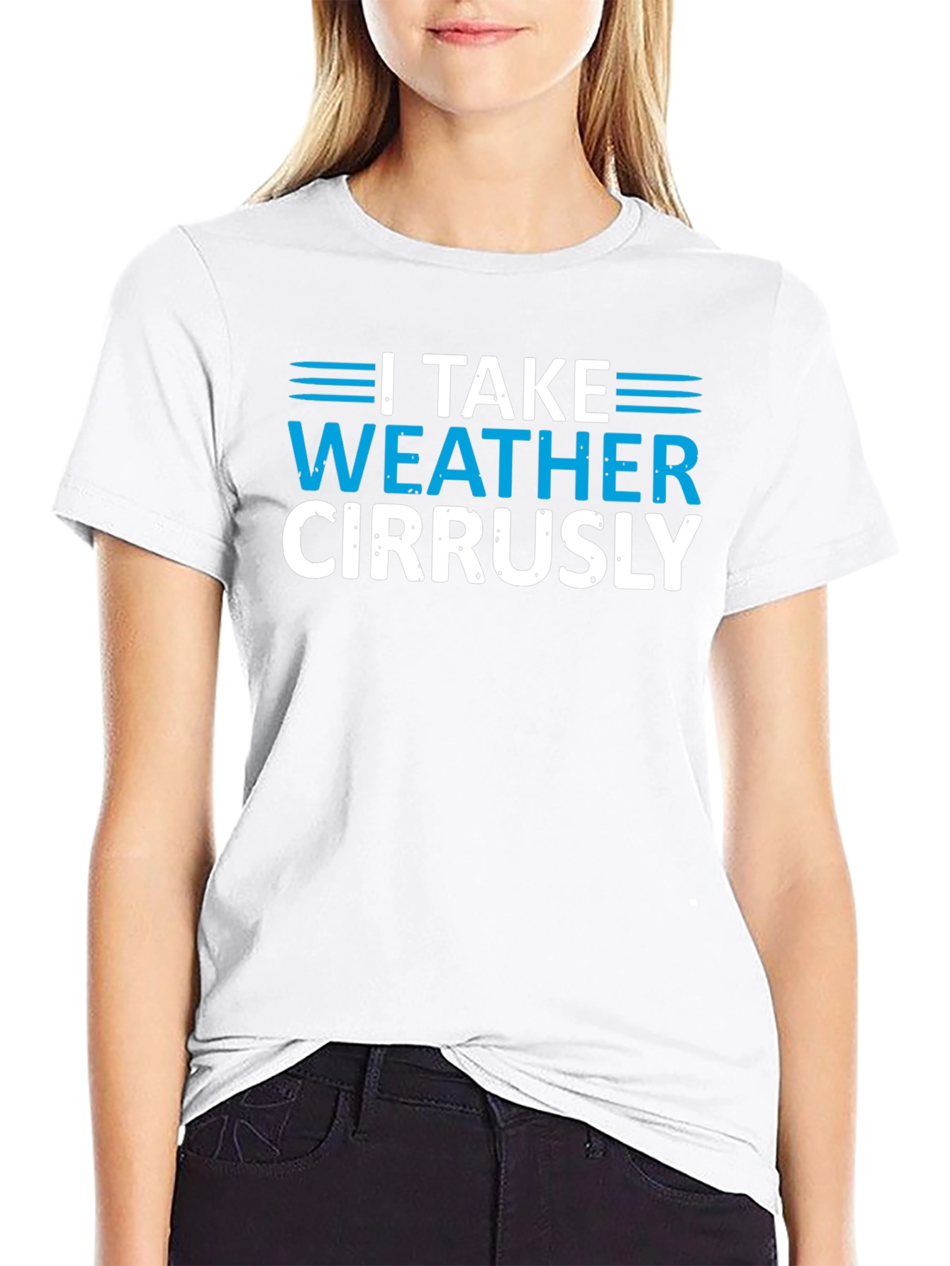 I Take Weather Cirrusly Black T-Shirt