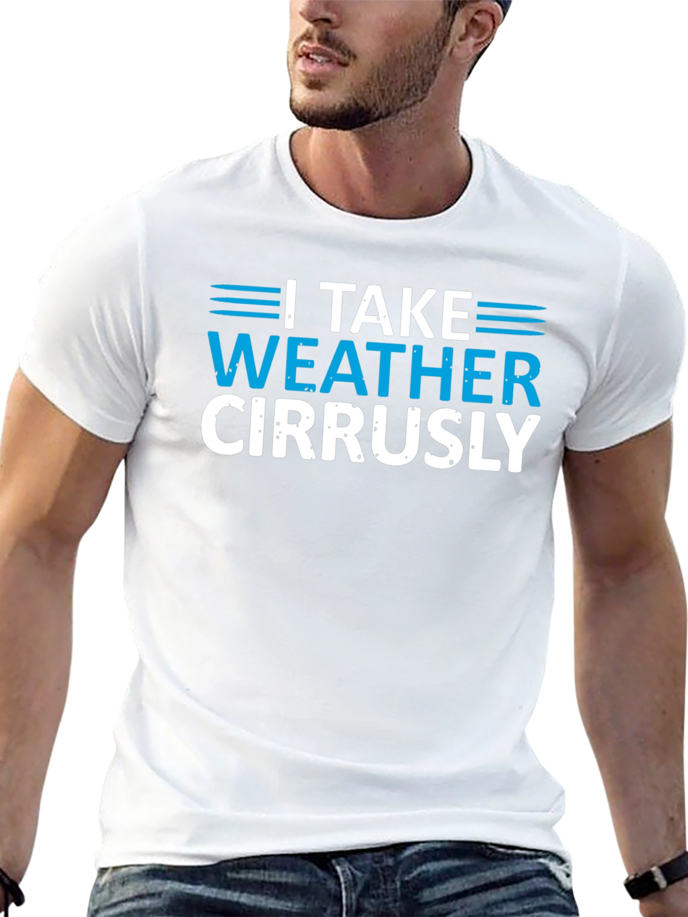 I Take Weather Cirrusly Black T-Shirt