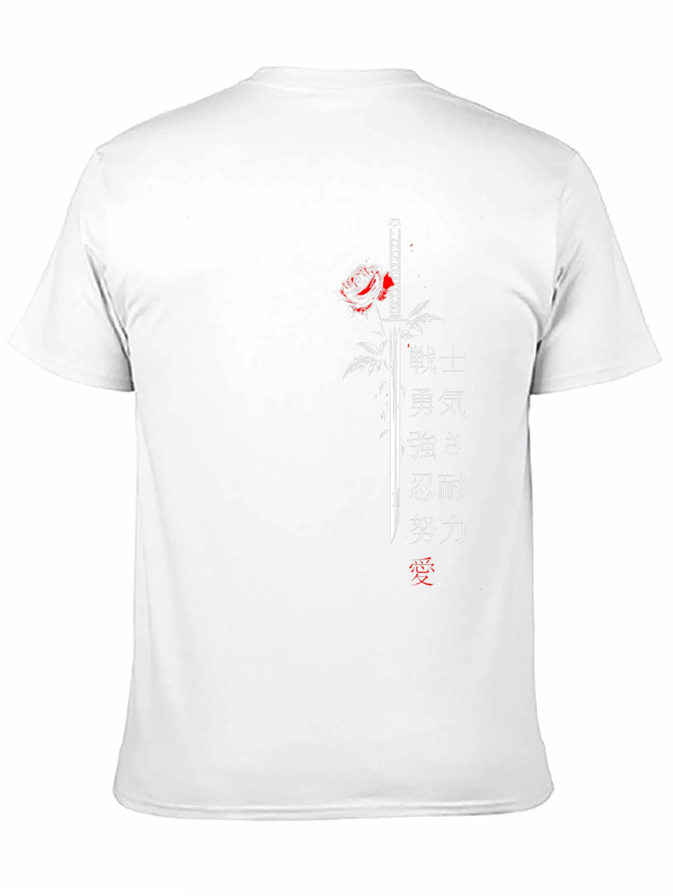 Samurai Sword & Rose Graphic Tee