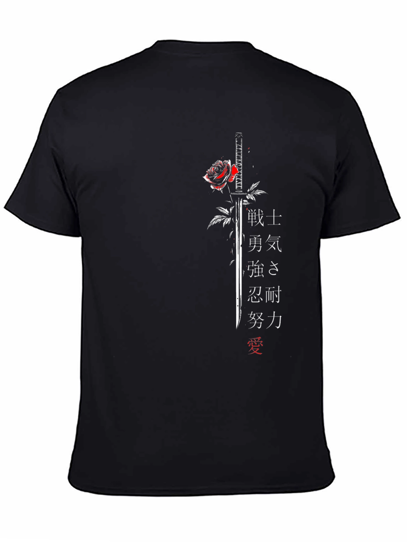 Samurai Sword & Rose Graphic Tee