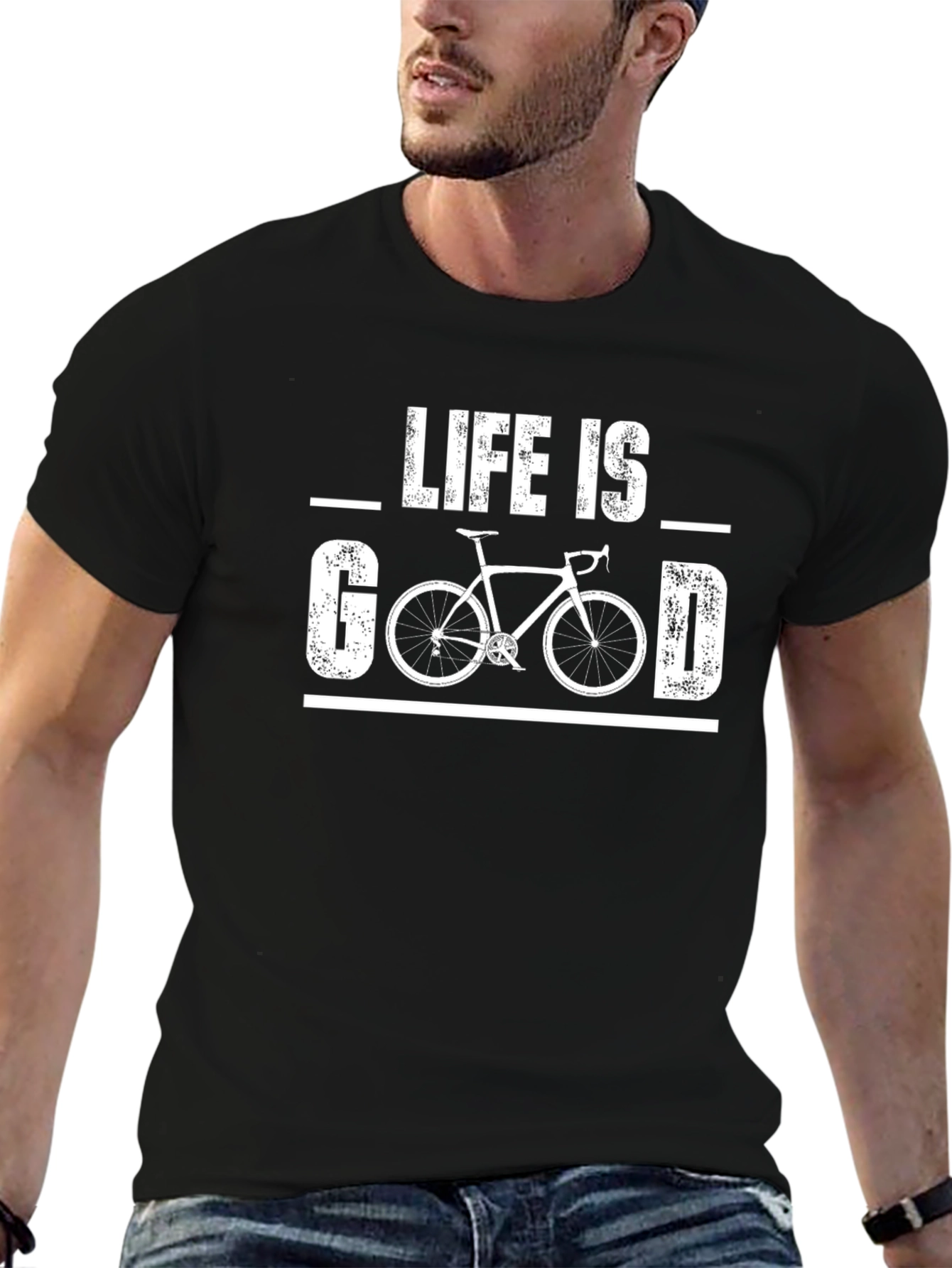 Life is Good Cycling T-Shirt - Black