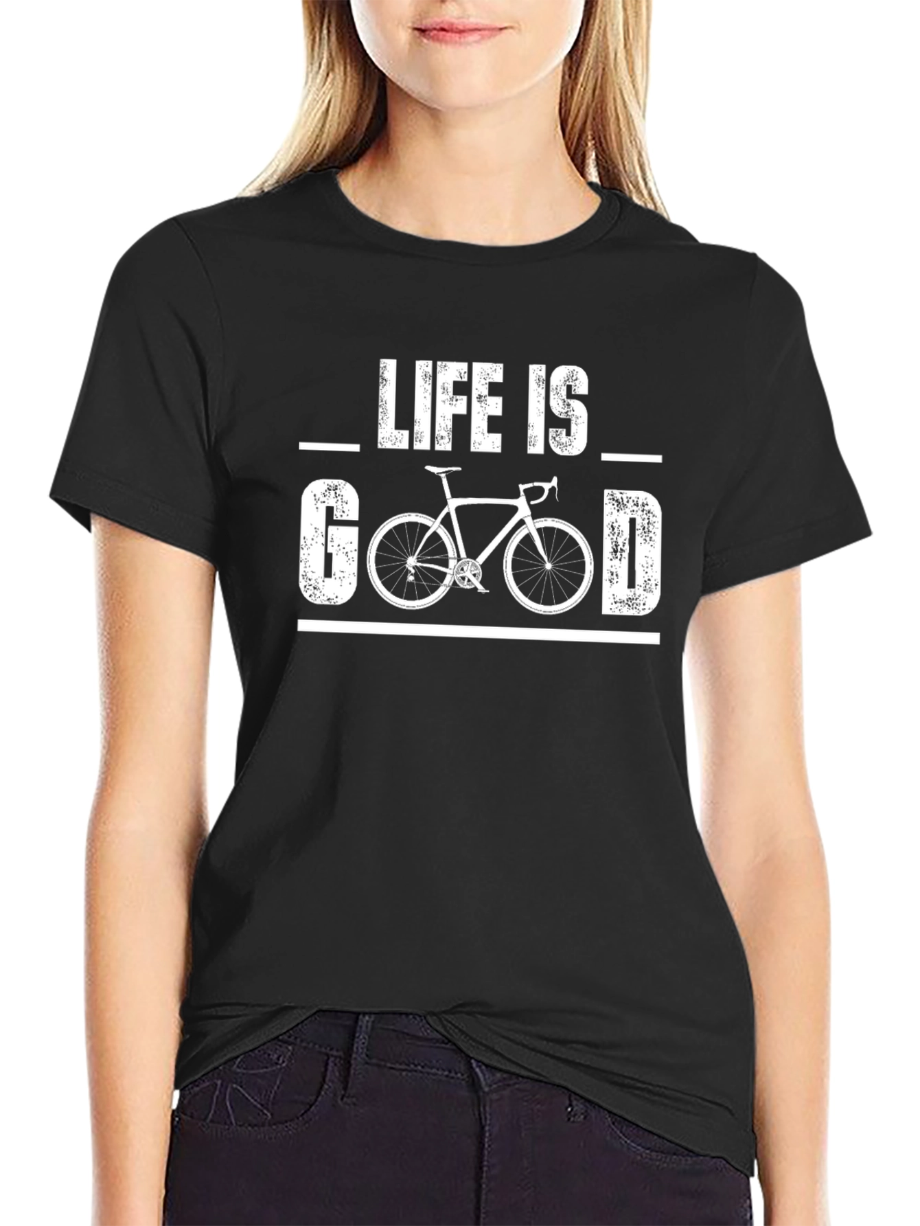 Life is Good Cycling T-Shirt - Black