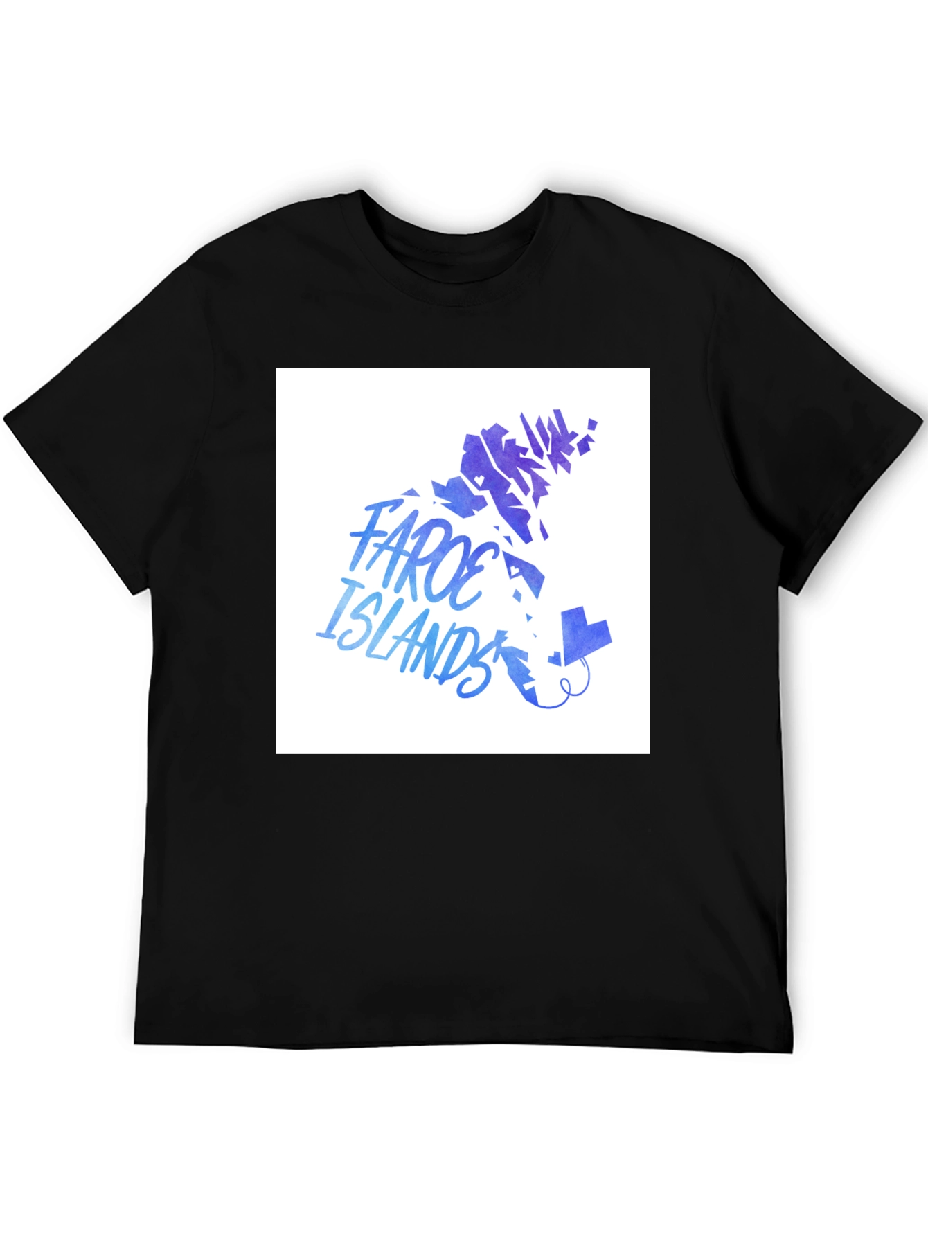 Faroe Islands Graphic Tee - Black Casual T-Shirt