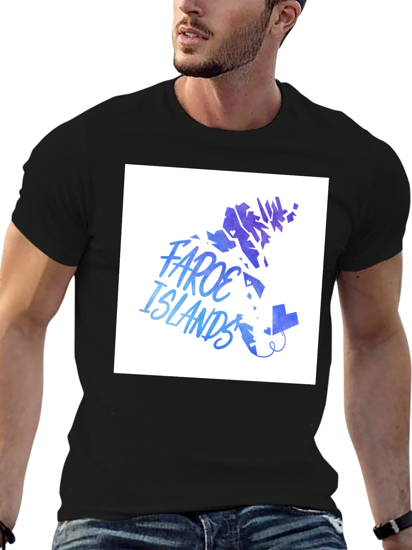 Faroe Islands Graphic Tee - Black Casual T-Shirt