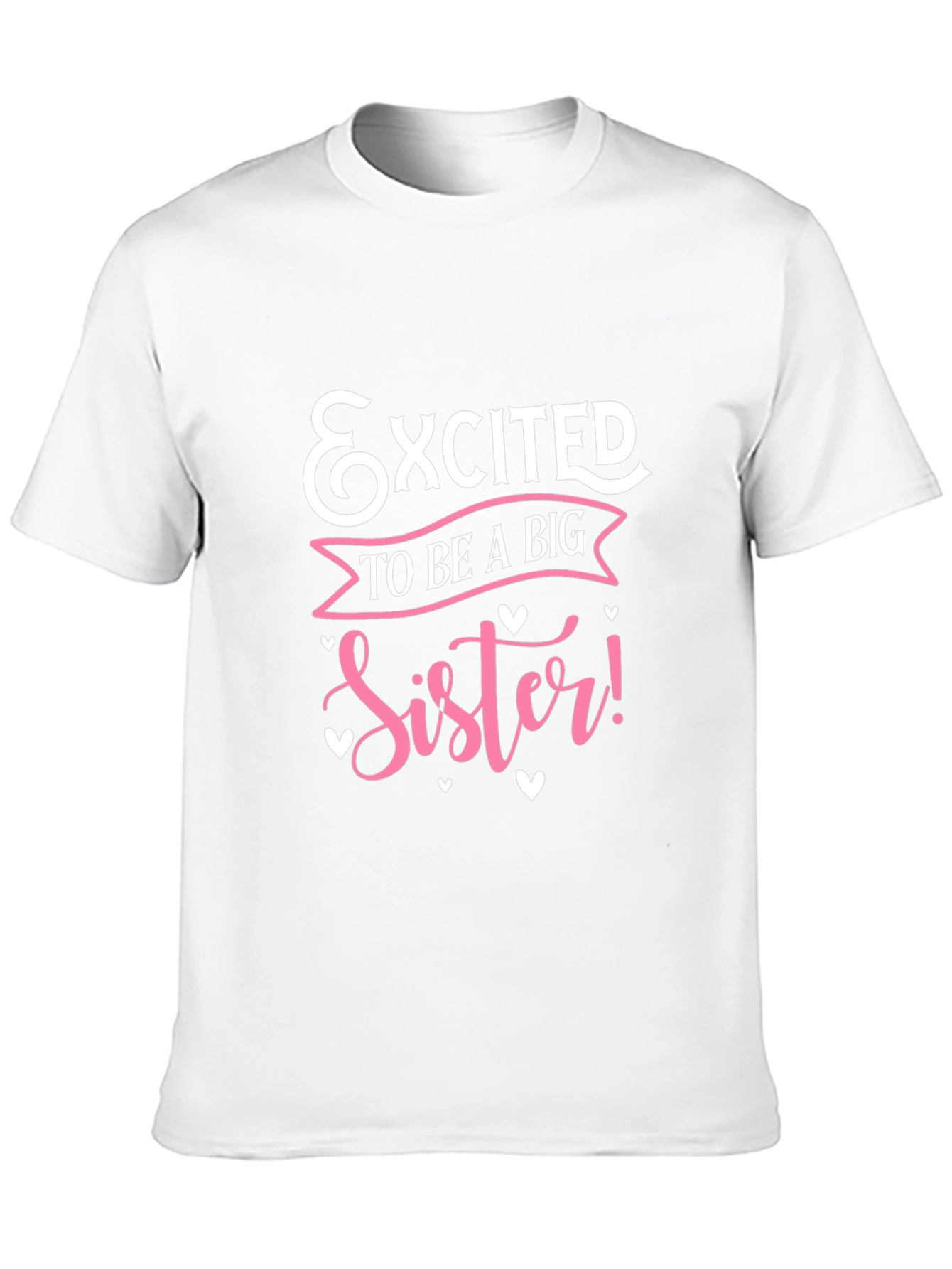 Excited to be a Big Sister Black T-Shirt