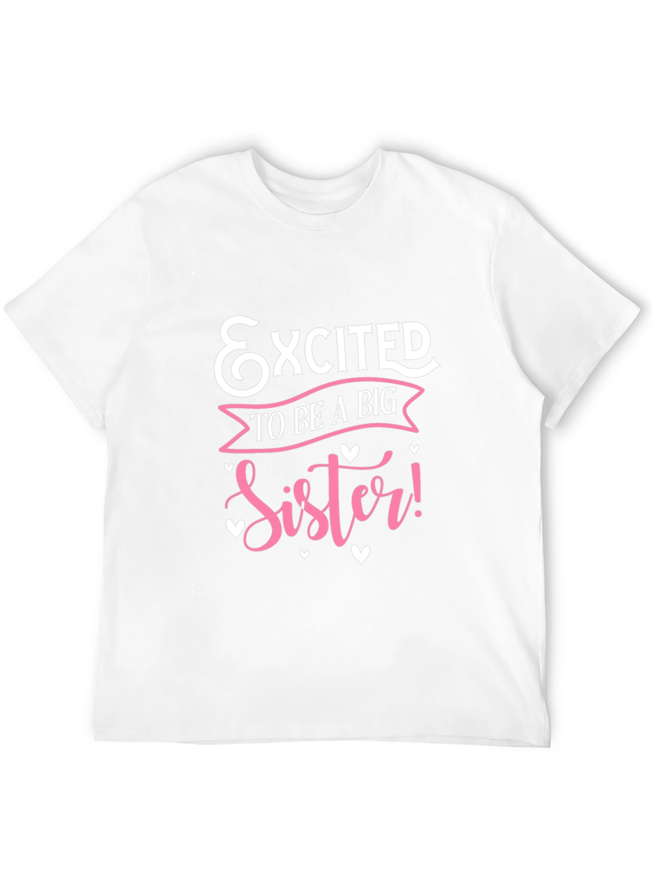 Excited to be a Big Sister Black T-Shirt