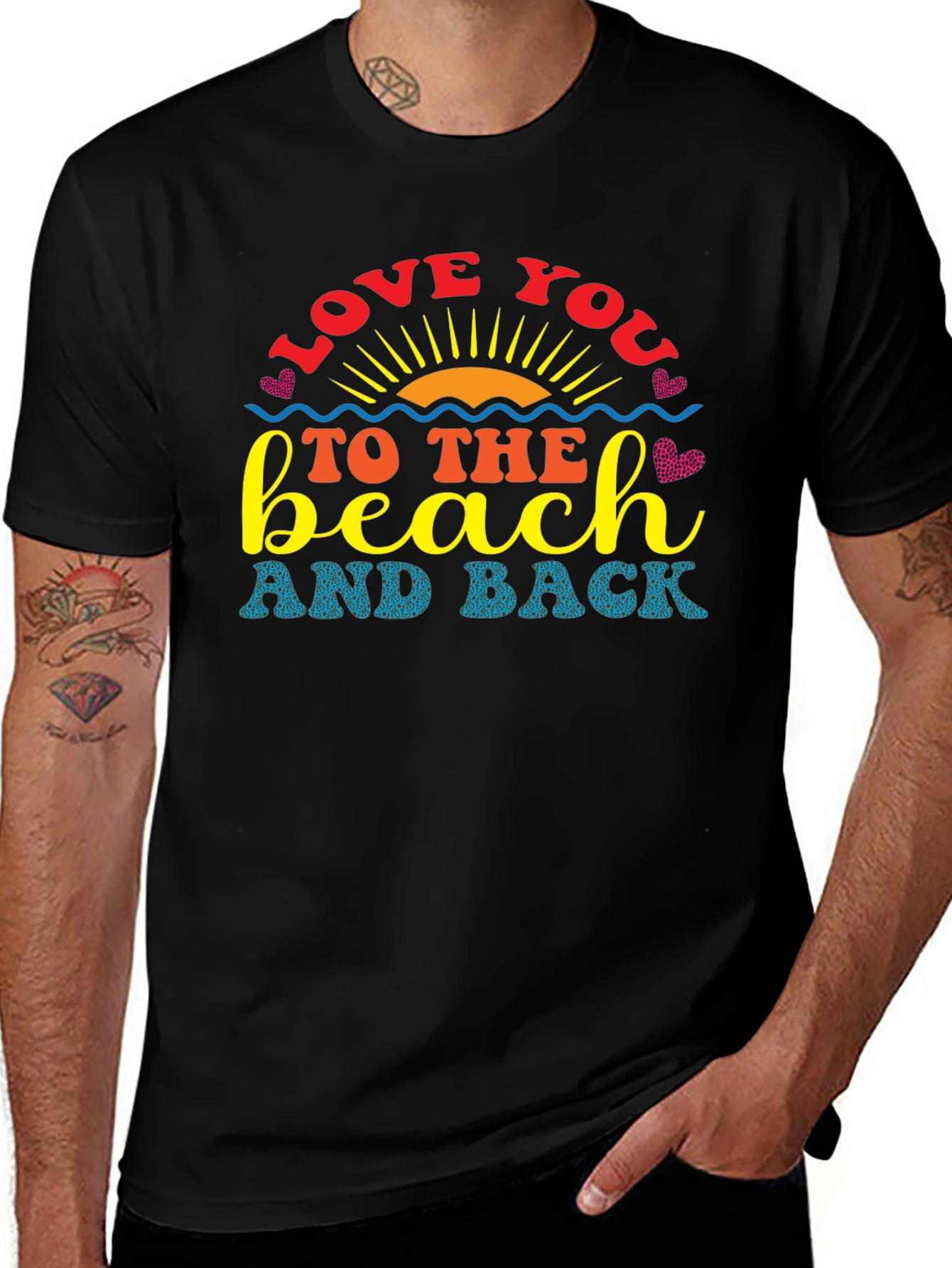 Love You To The Beach Graphic T-Shirt
