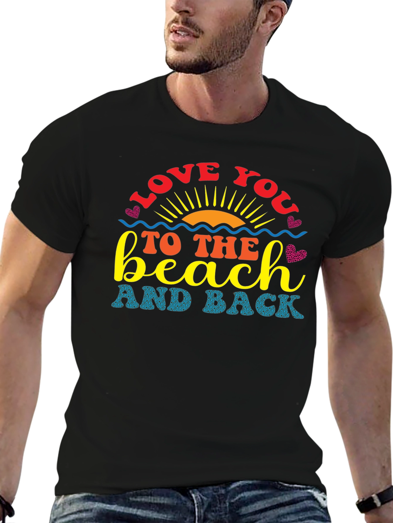 Love You To The Beach Graphic T-Shirt