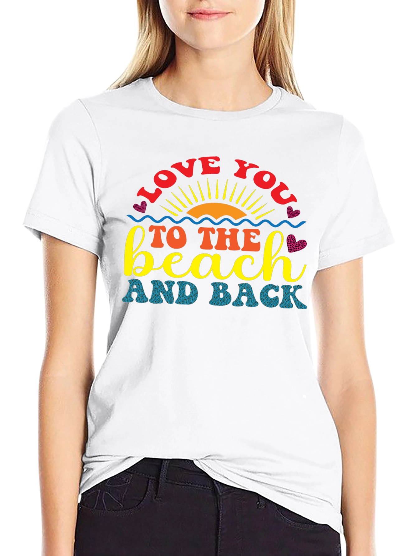Love You To The Beach Graphic T-Shirt
