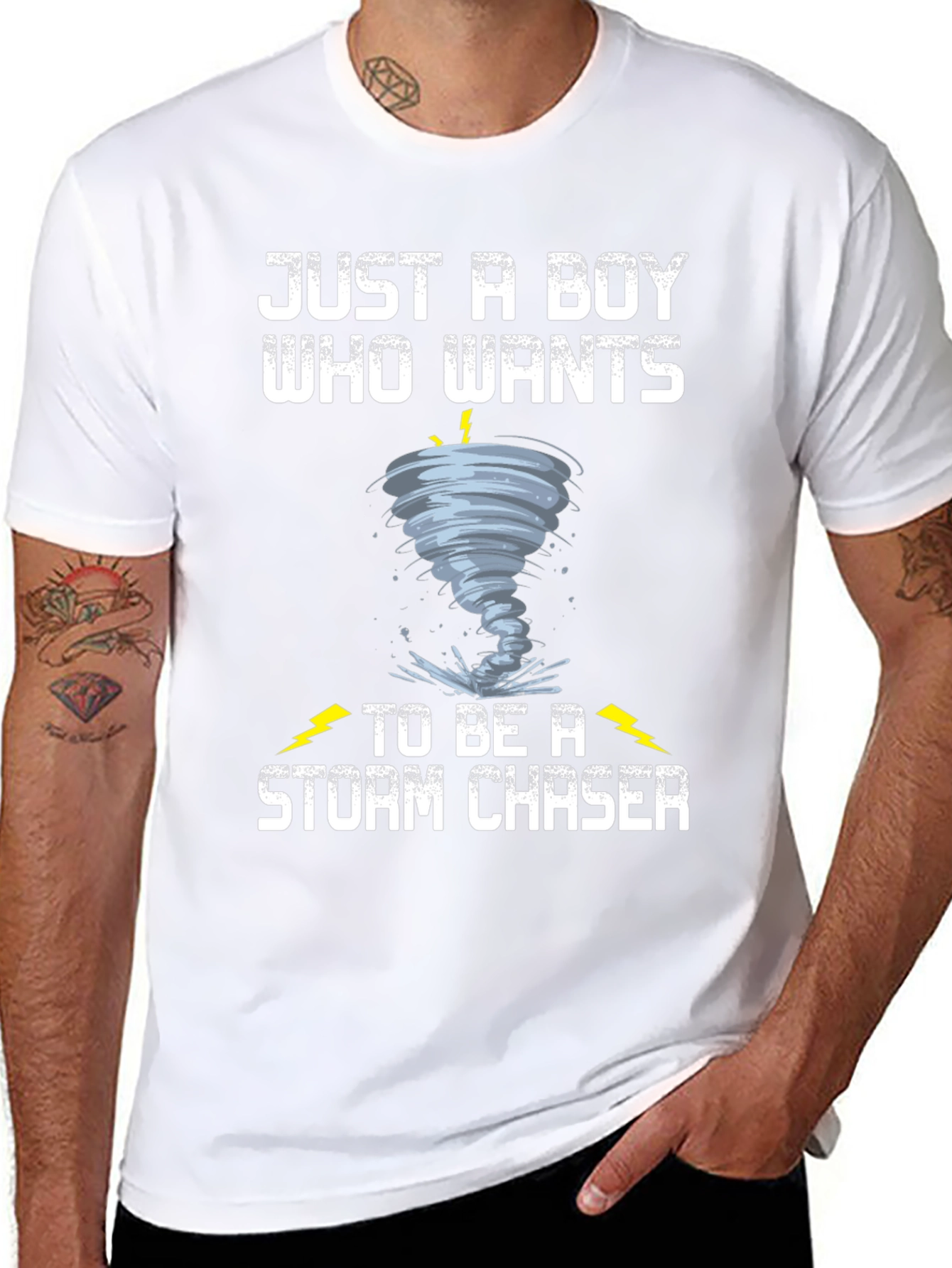 Storm Chaser Boys T-Shirt - Tornado Design