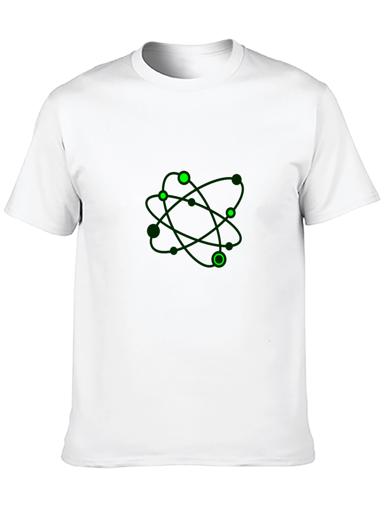 Atom Graphic Tee - Black Casual T-Shirt