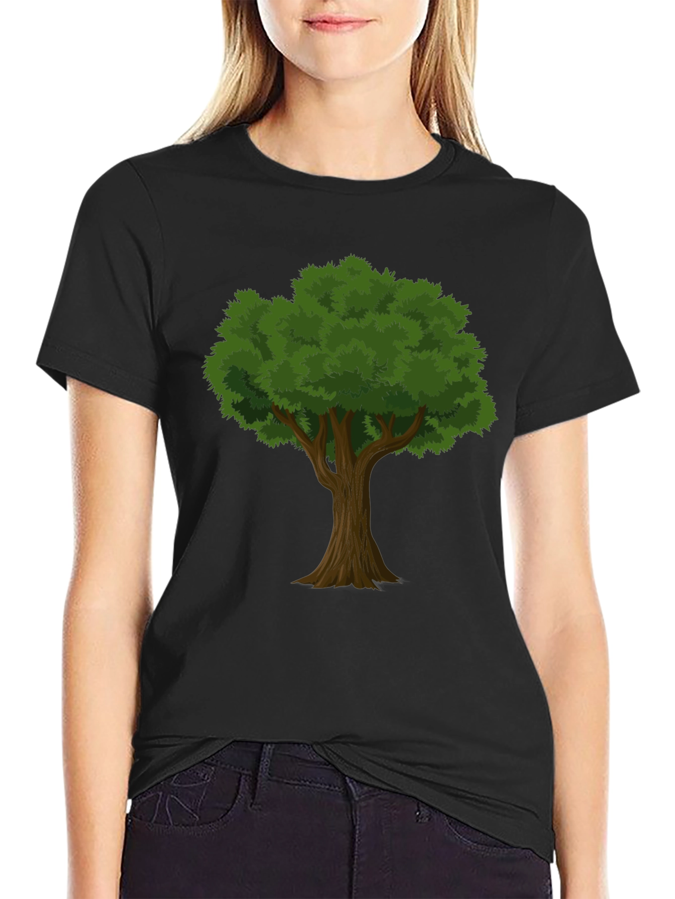 Tree Graphic Black T-Shirt - Nature Lovers Tee