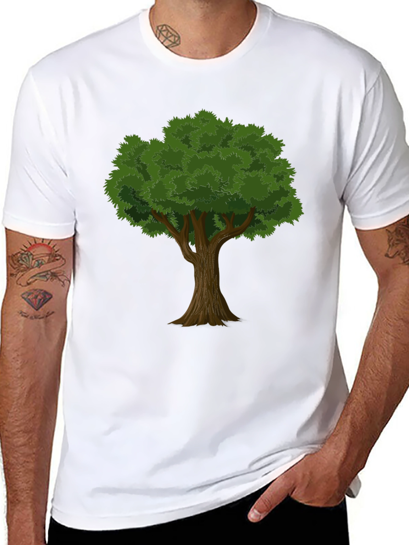 Tree Graphic Black T-Shirt - Nature Lovers Tee
