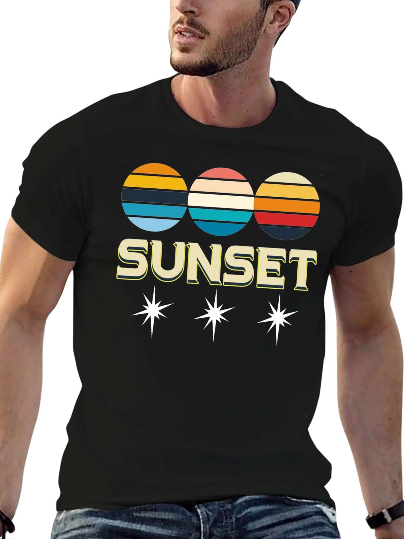 Retro Sunset Graphic Tee - Classic Style
