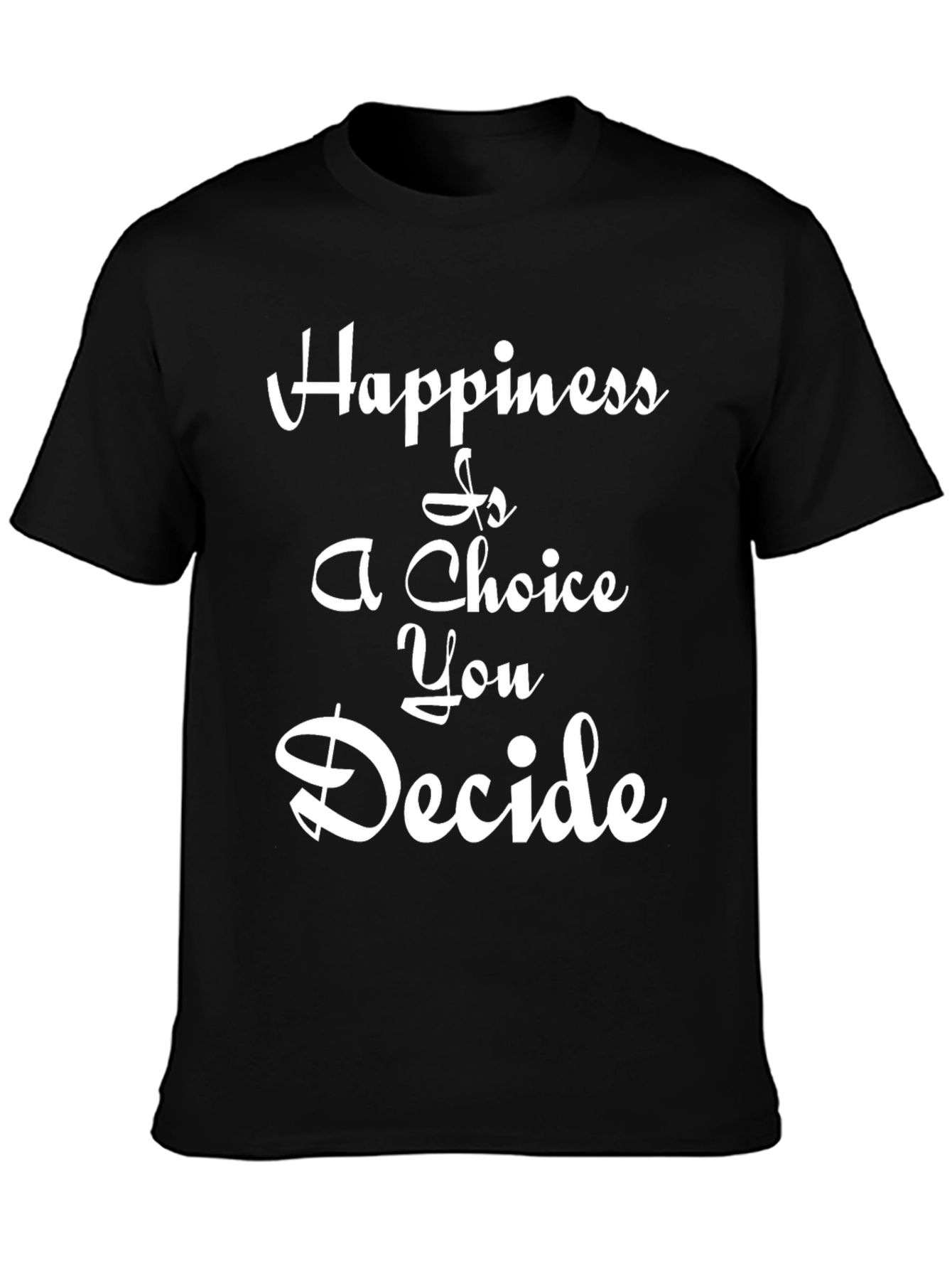 Happiness Choice Black T-Shirt for Men