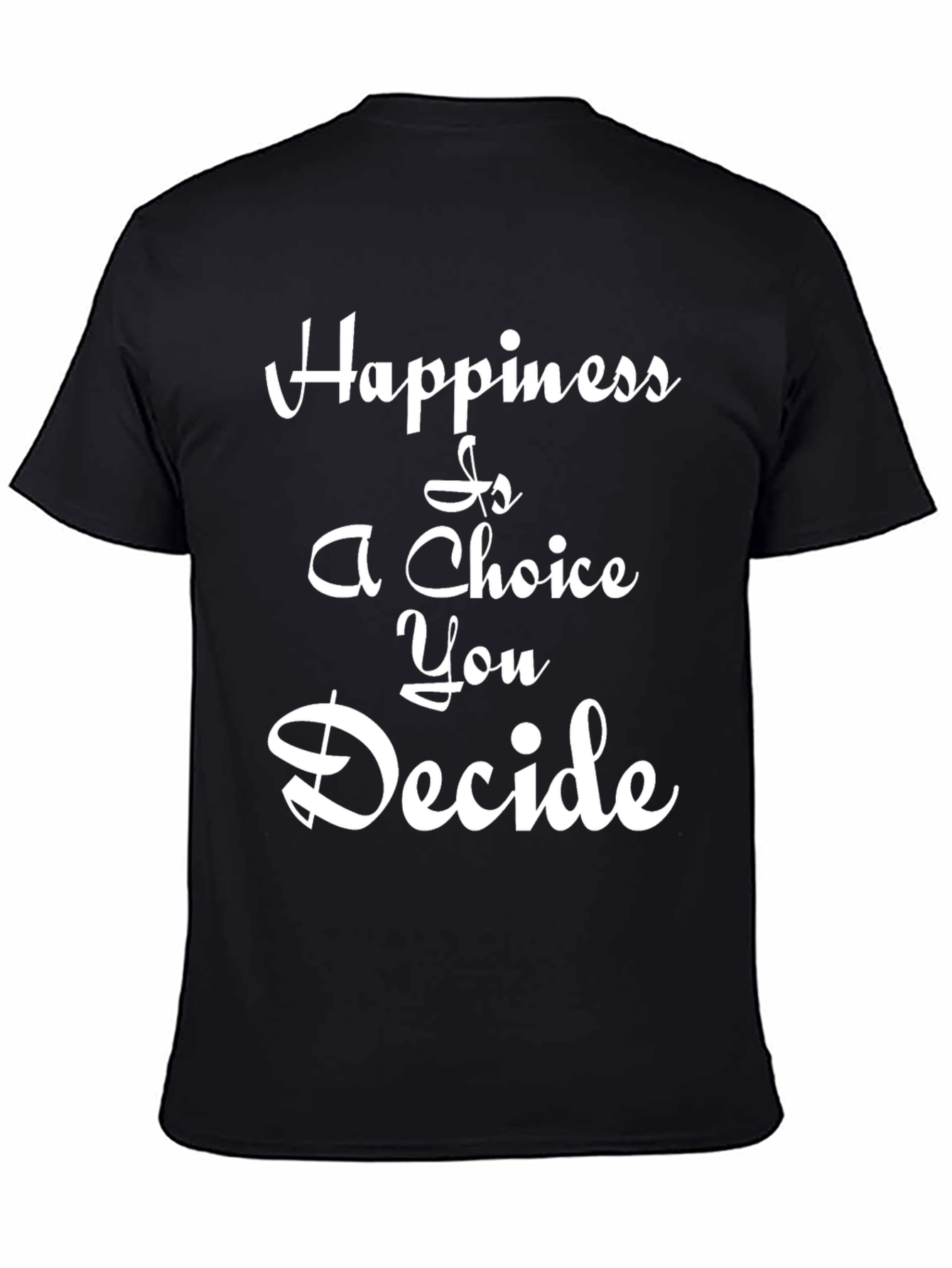Happiness Choice Black T-Shirt for Men