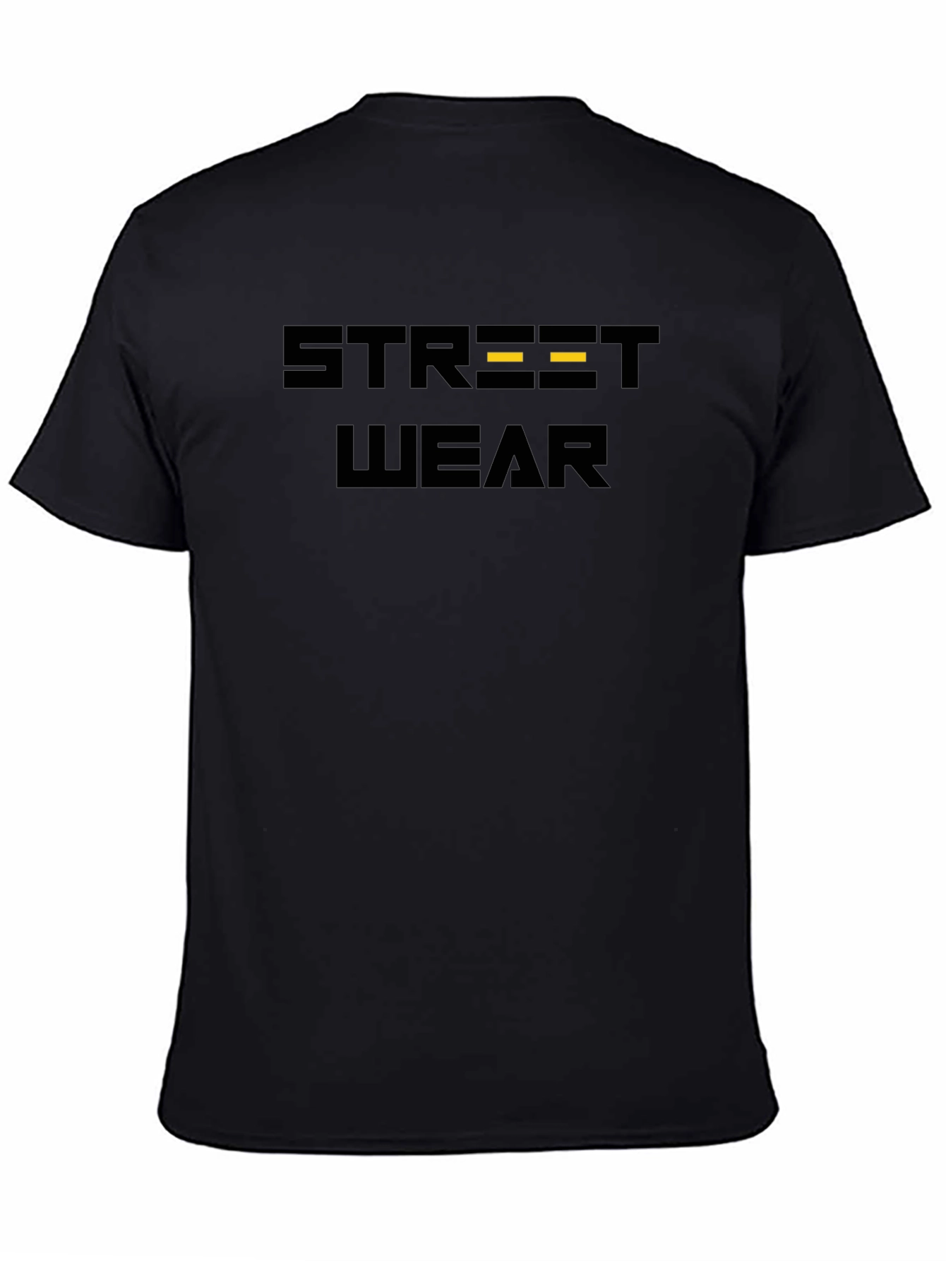 Streetwear Graphic Tee - Black Cotton Blend