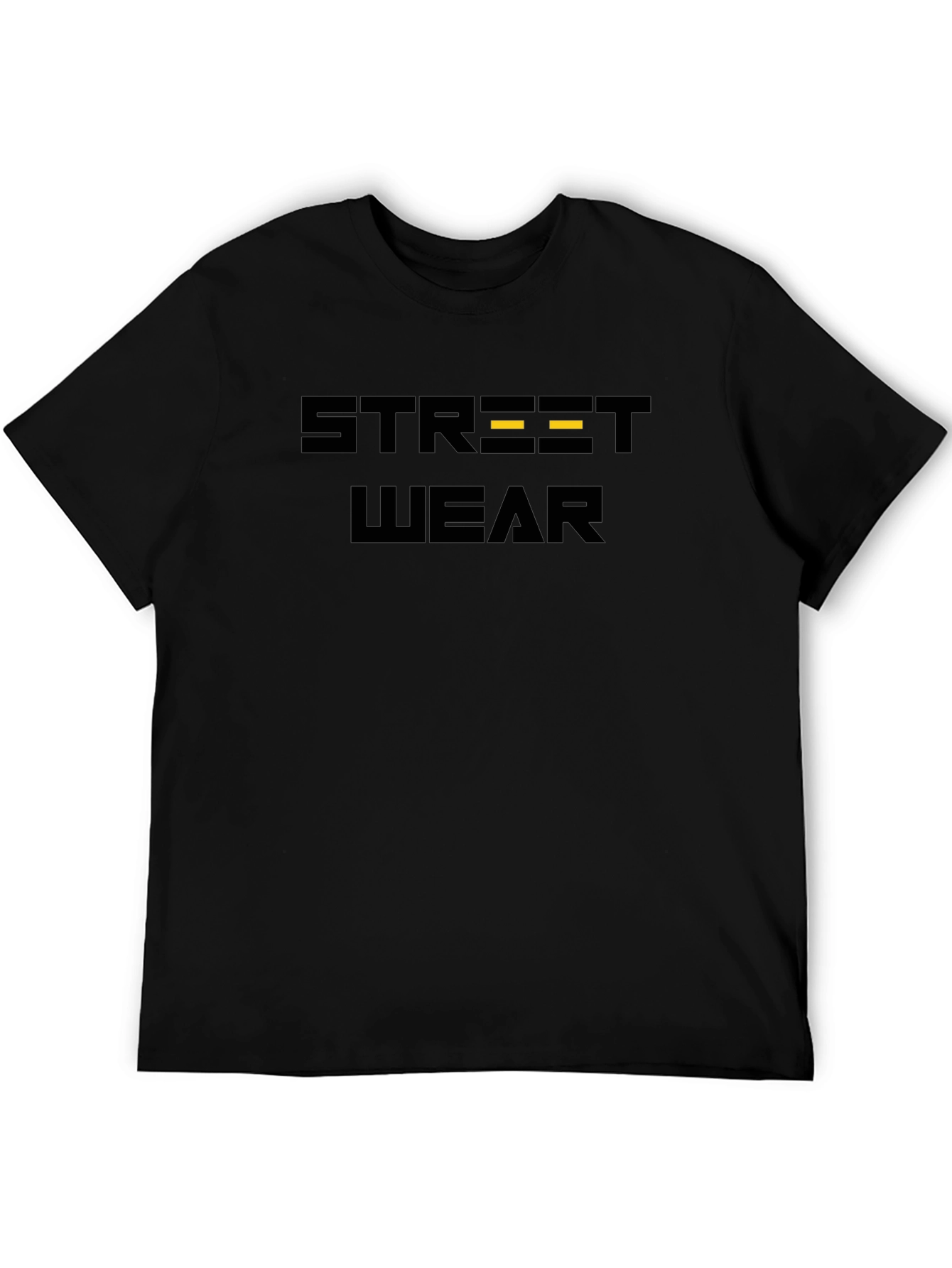 Streetwear Graphic Tee - Black Cotton Blend