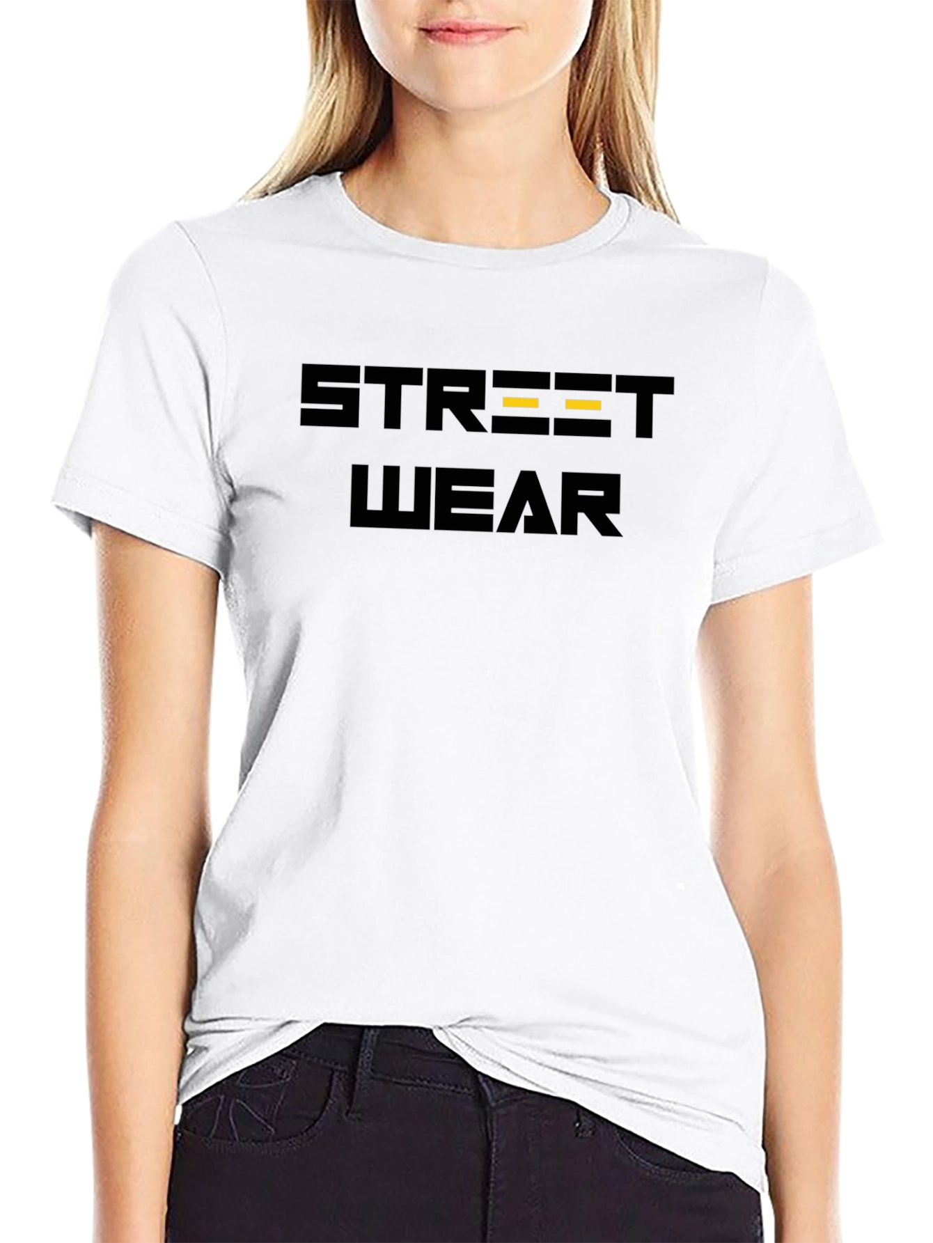 Streetwear Graphic Tee - Black Cotton Blend