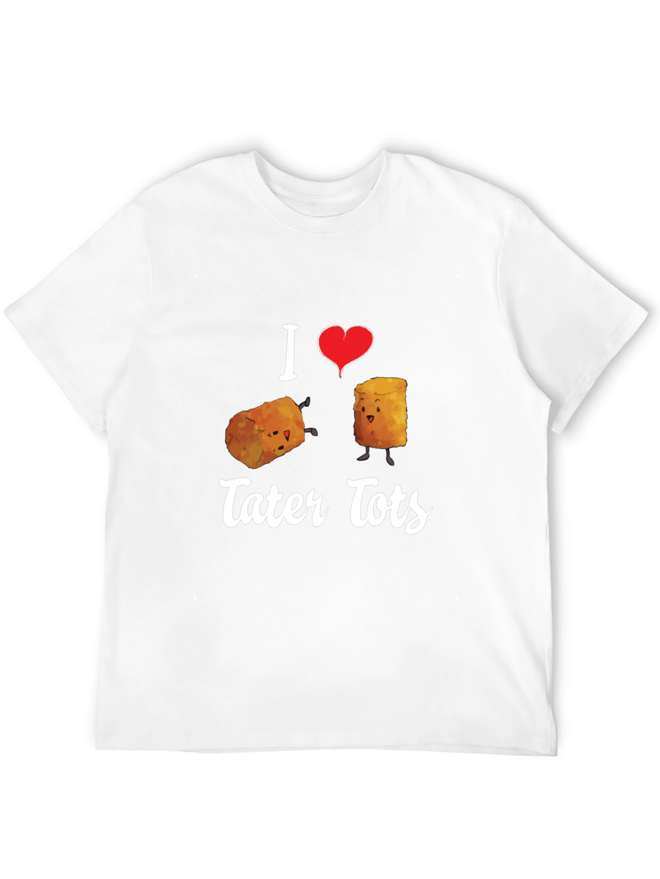 I Heart Tater Tots Graphic Tee - Black