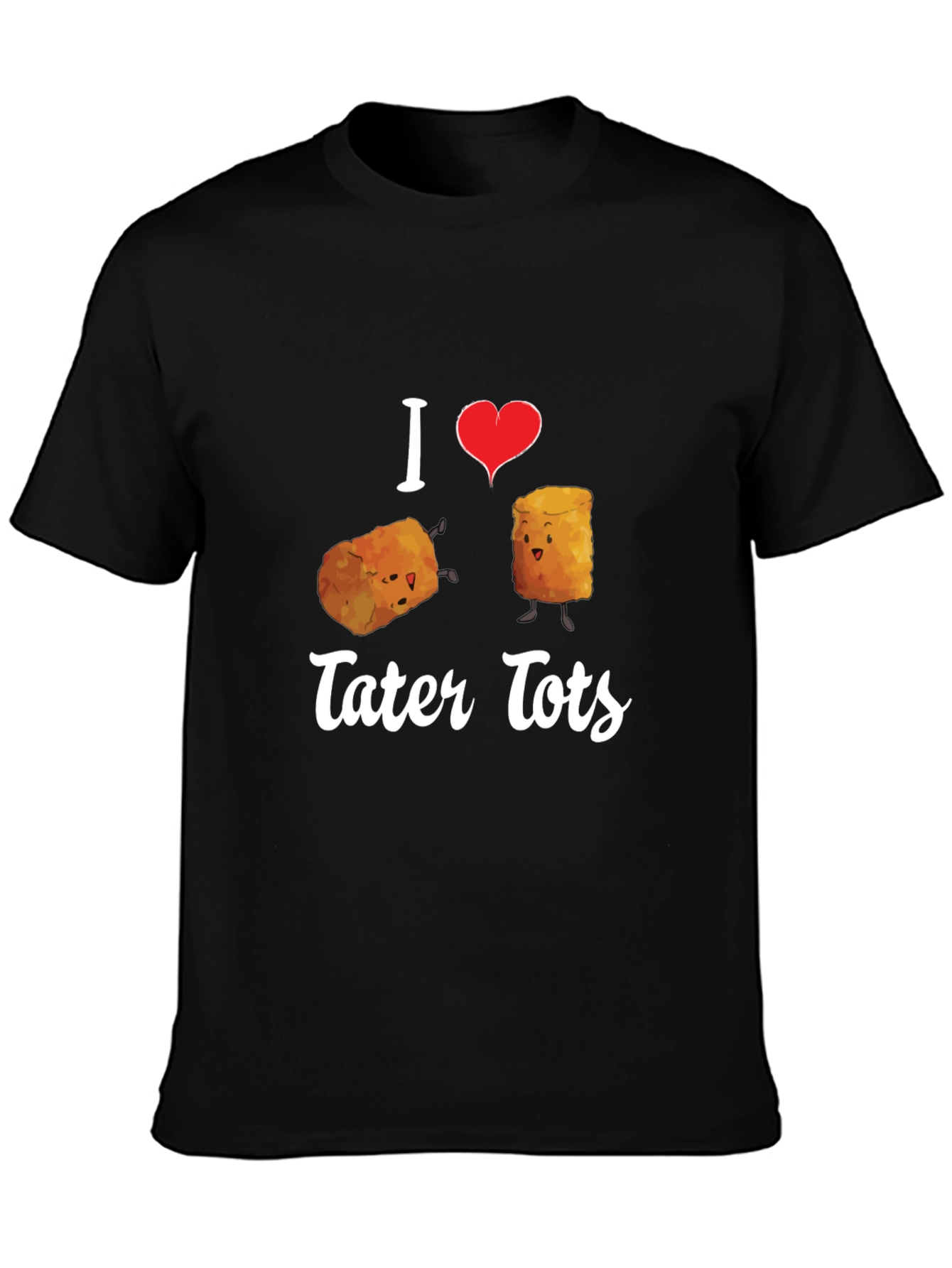 I Heart Tater Tots Graphic Tee - Black