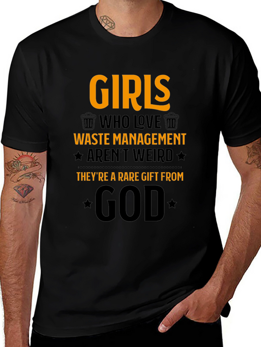 Girls Who Love Waste Management Graphic T-Shirt
