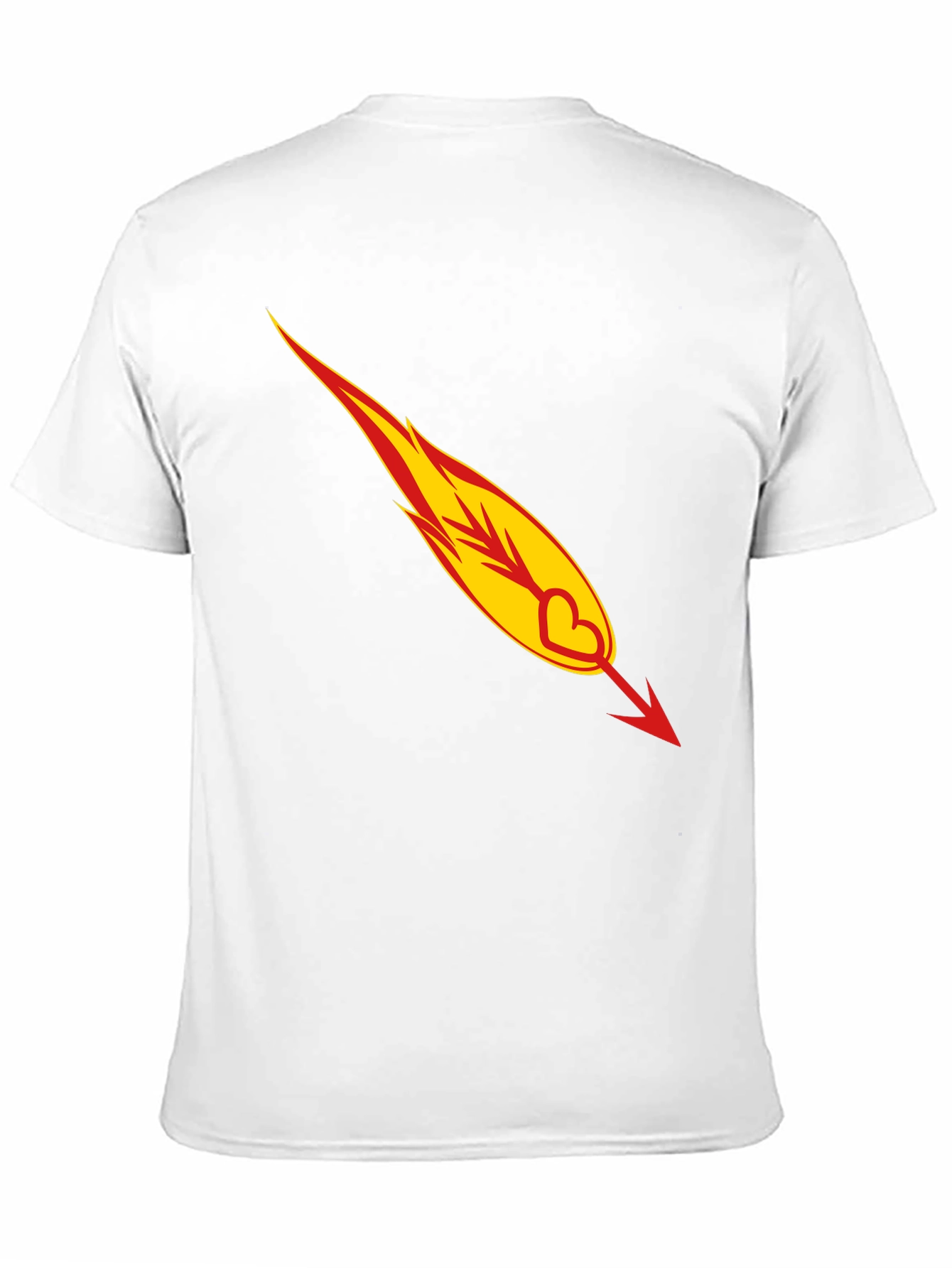 Fiery Heart Arrow Graphic Tee - Black