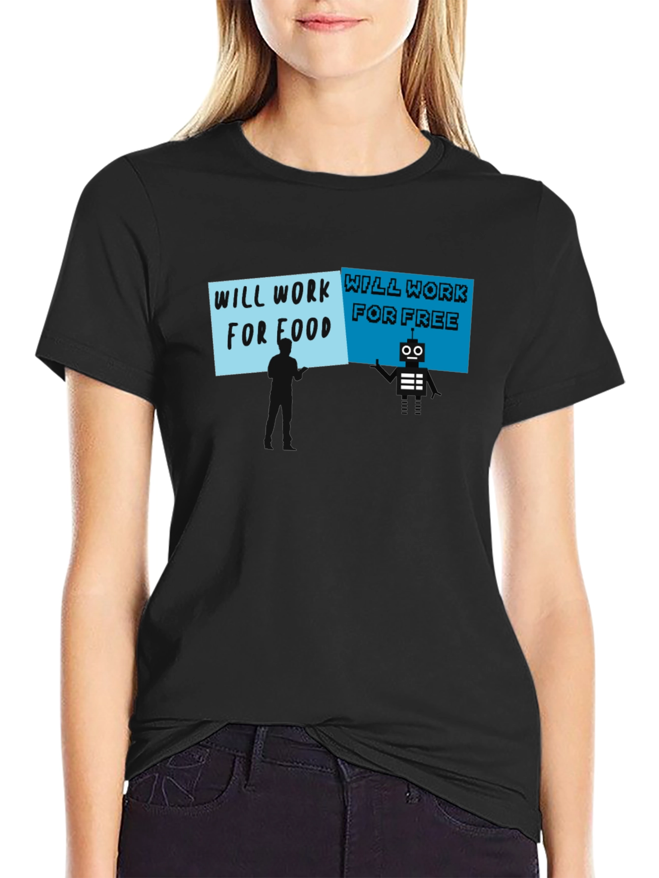 Will Work for Food vs. Free T-Shirt
