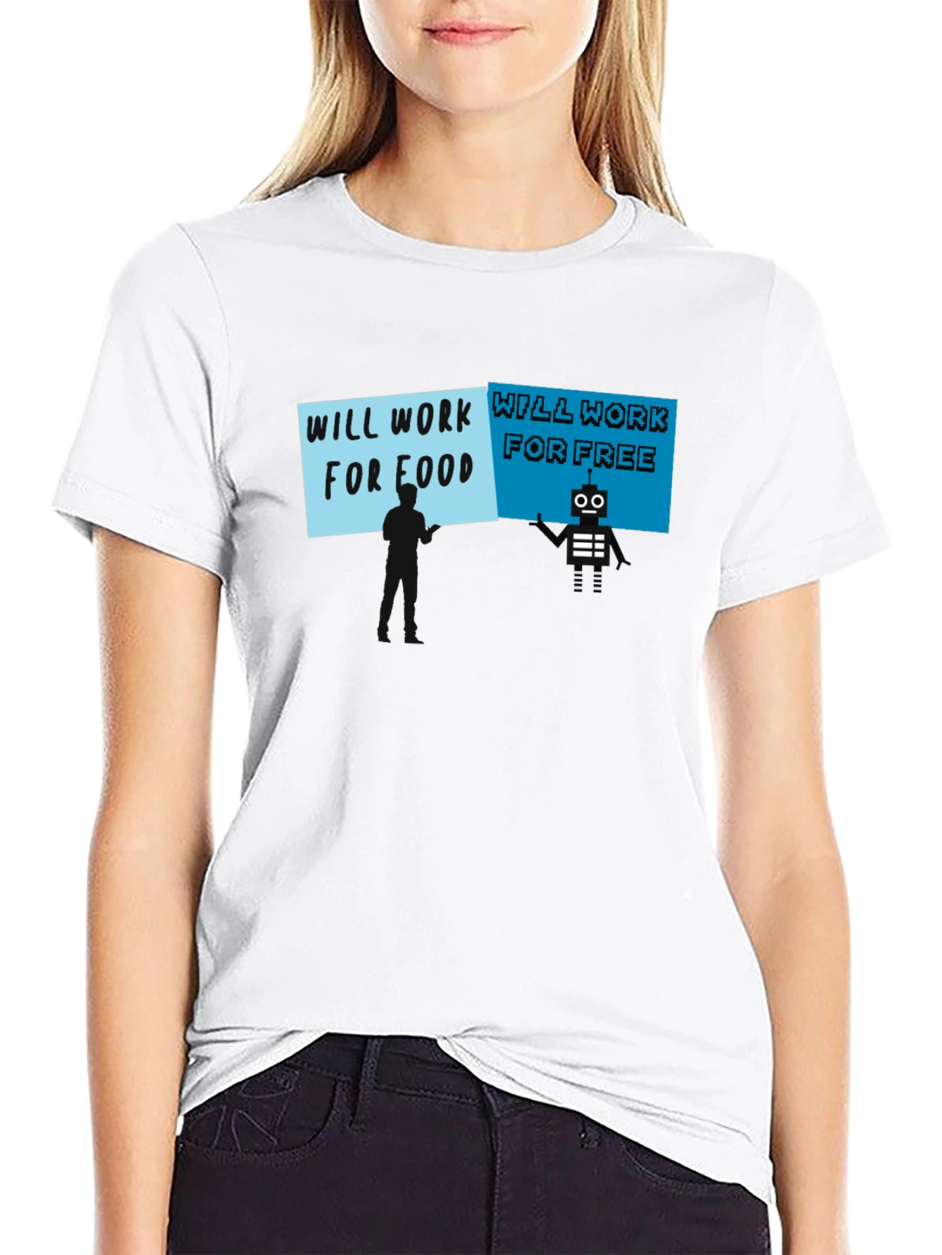 Will Work for Food vs. Free T-Shirt