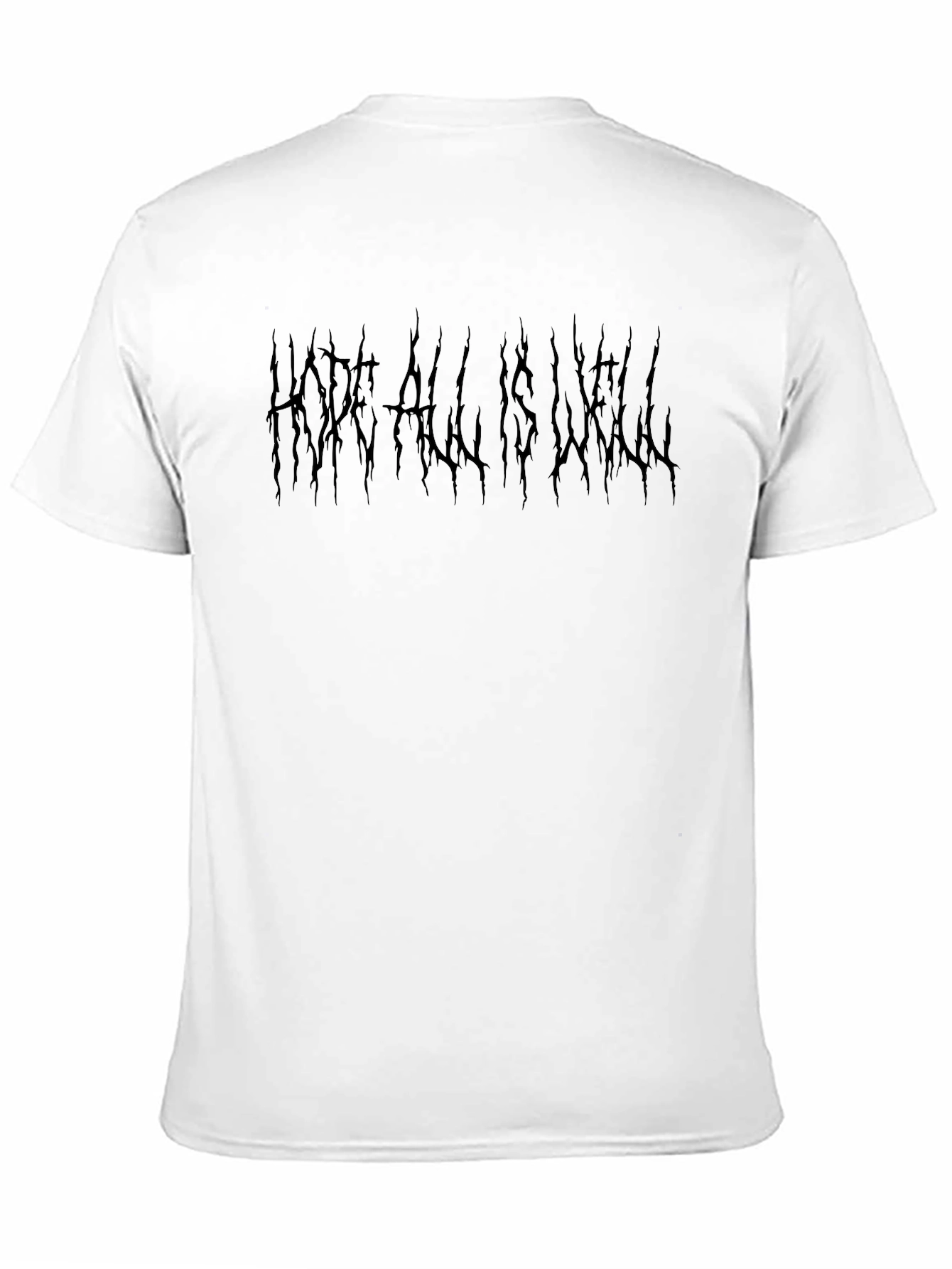 HOPE ALL IS WELL Black Graphic T-Shirt