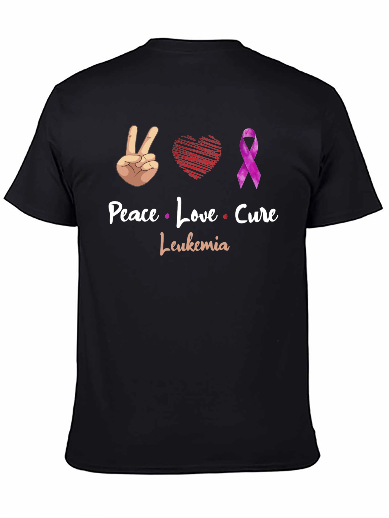 Peace Love Cure Leukemia Awareness T-Shirt