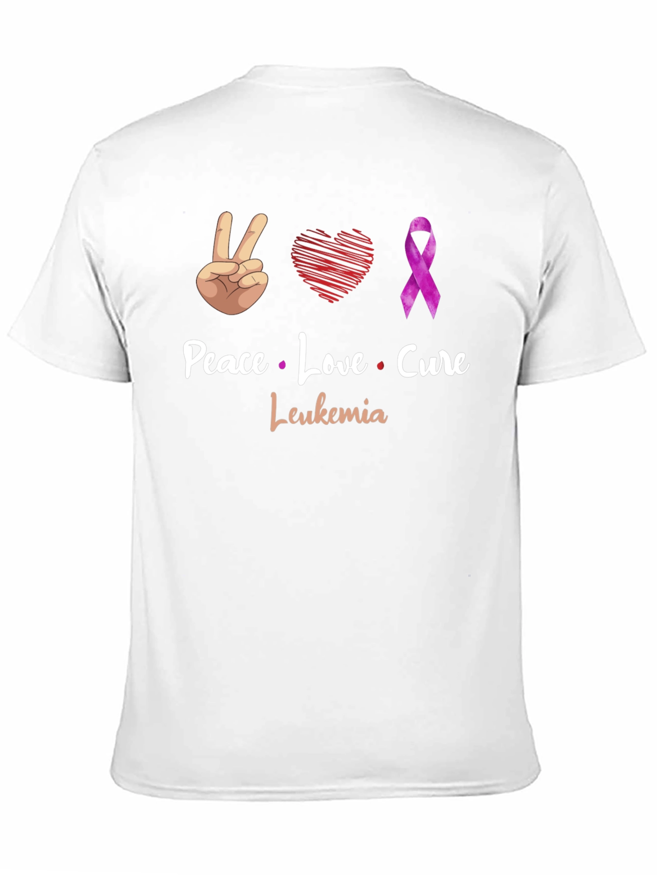 Peace Love Cure Leukemia Awareness T-Shirt