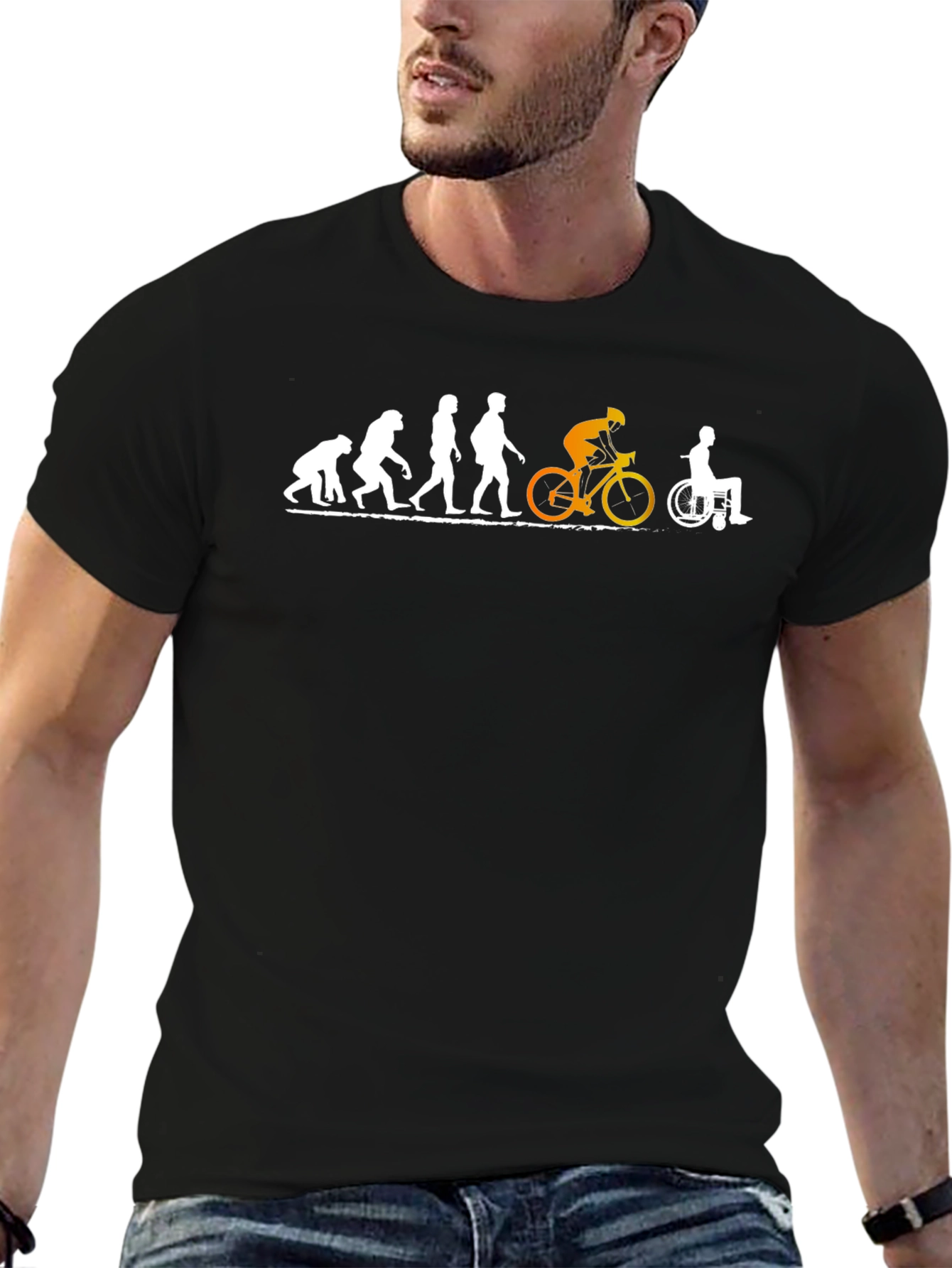 Evolution of Cyclist Funny T-Shirt