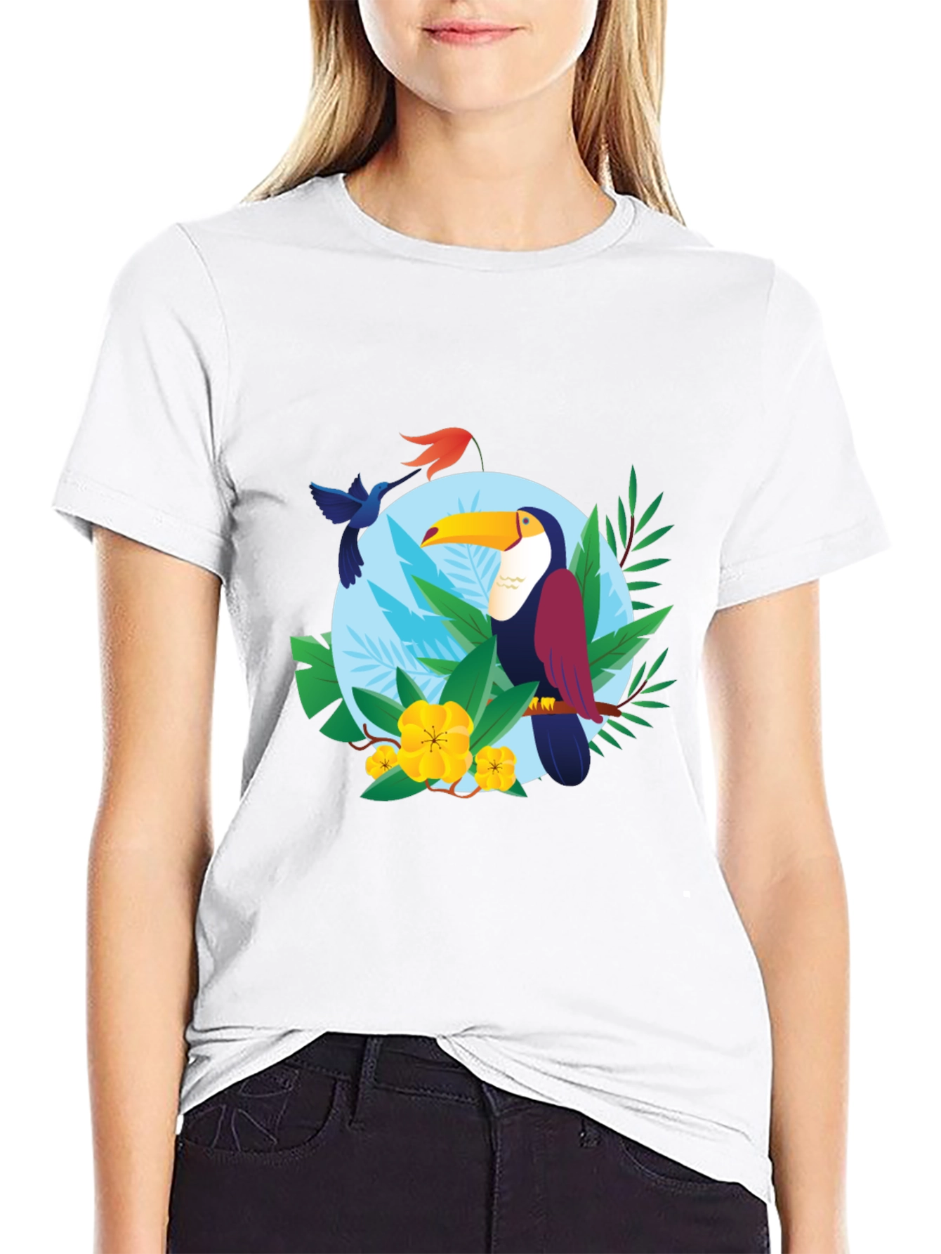 Tropical Toucan Graphic Tee - Vibrant & Comfortable