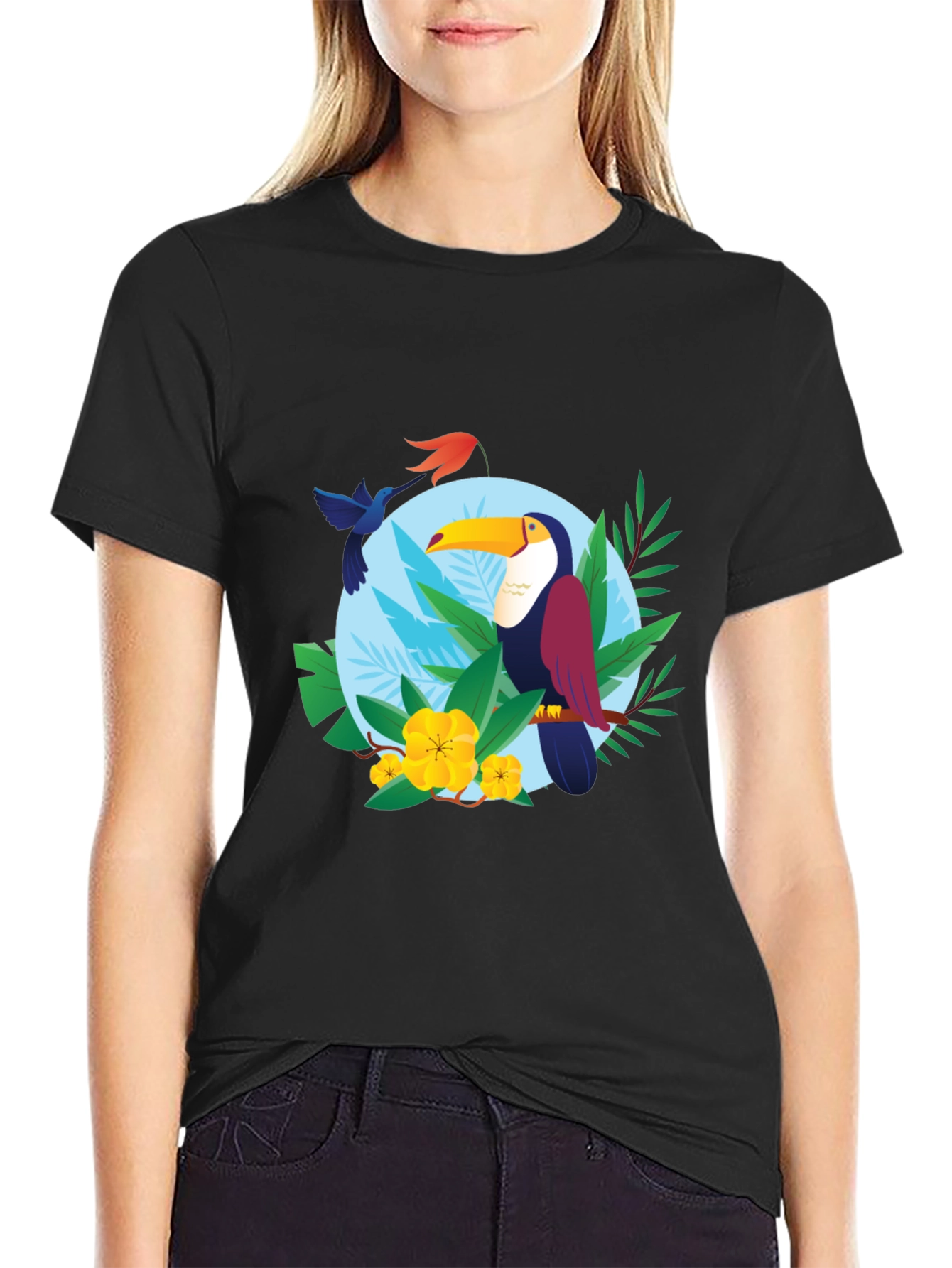 Tropical Toucan Graphic Tee - Vibrant & Comfortable