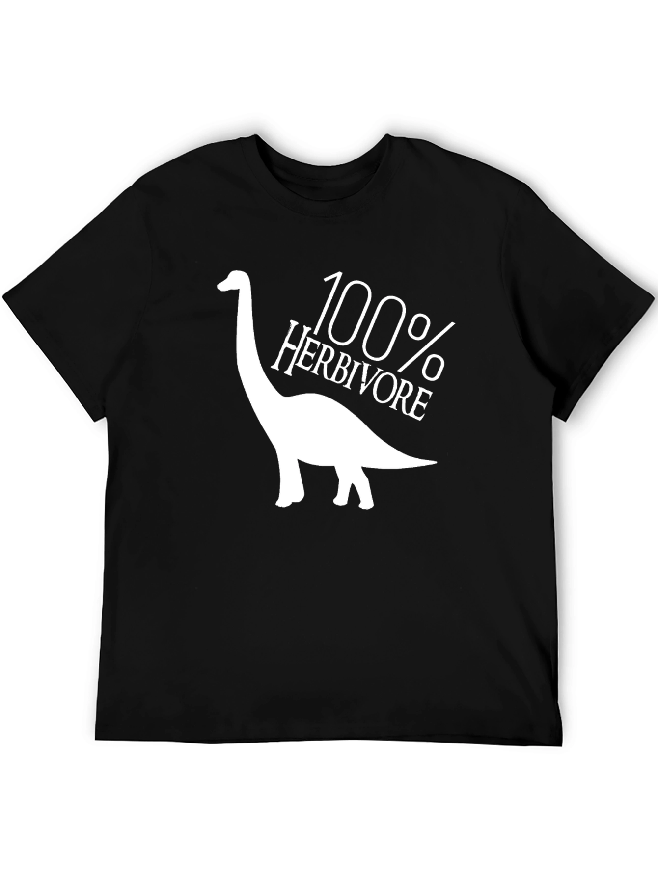 100% Herbivore Dinosaur T-Shirt - Black
