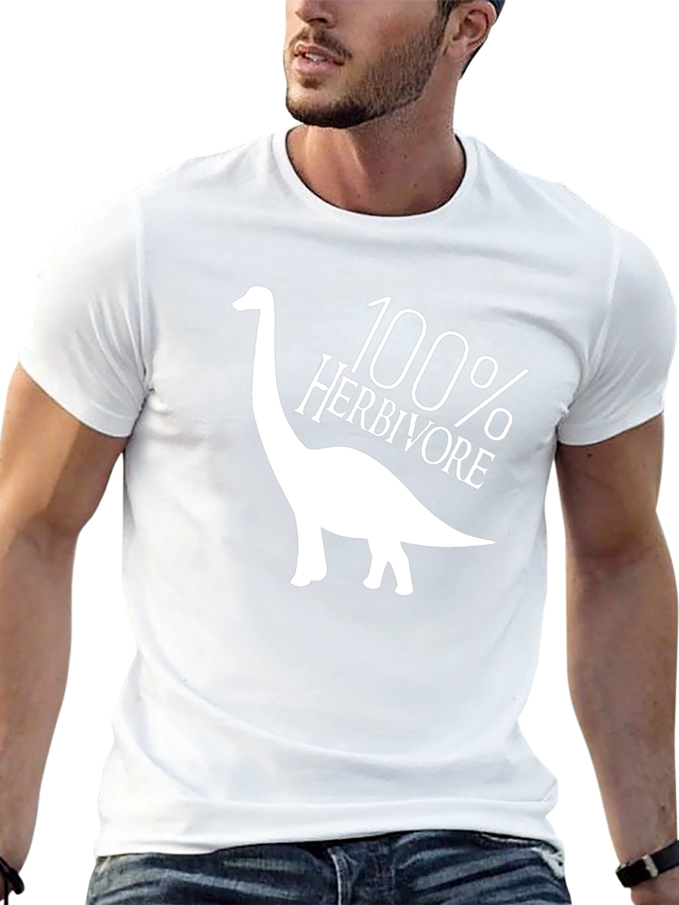 100% Herbivore Dinosaur T-Shirt - Black