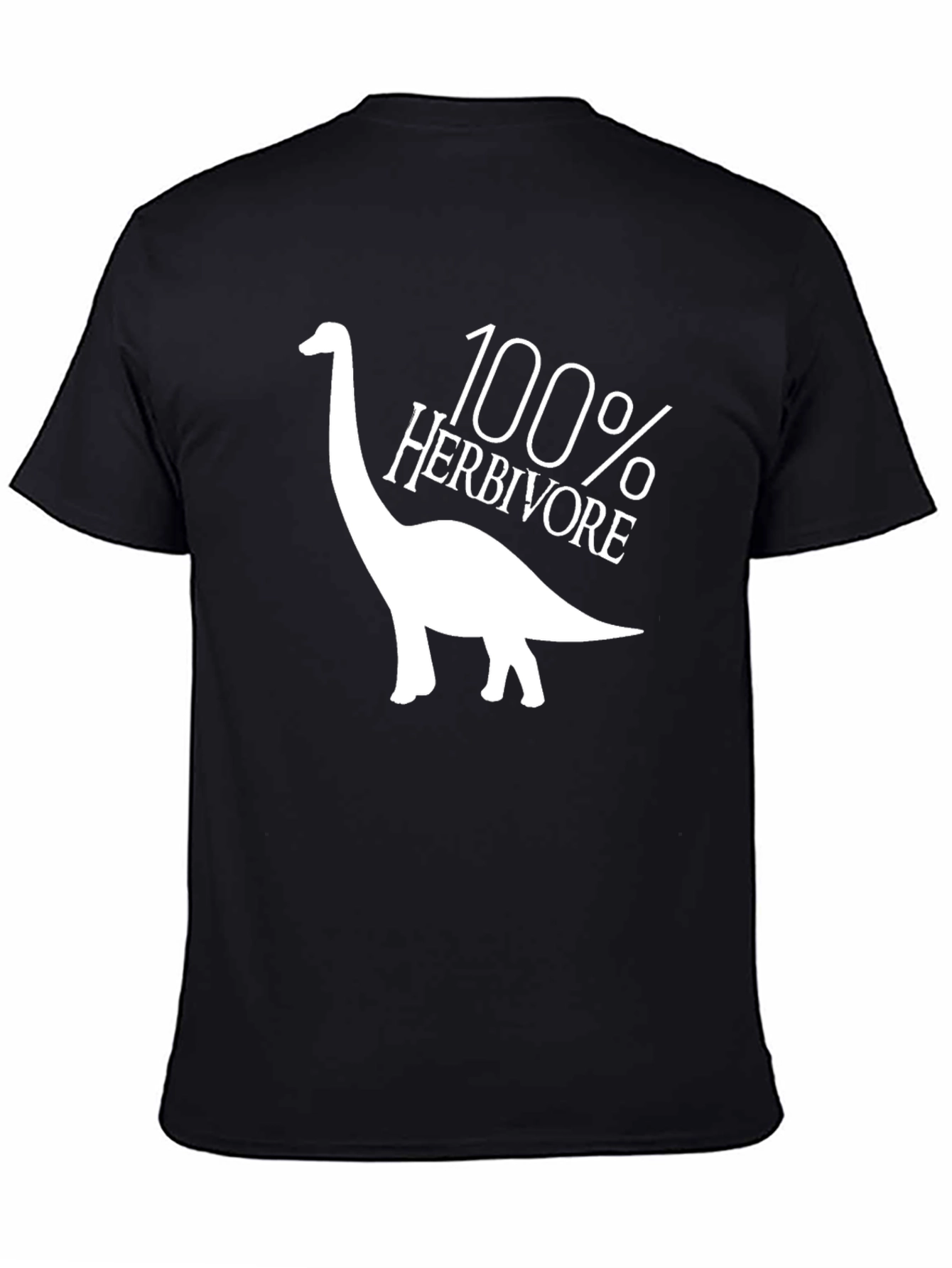 100% Herbivore Dinosaur T-Shirt - Black