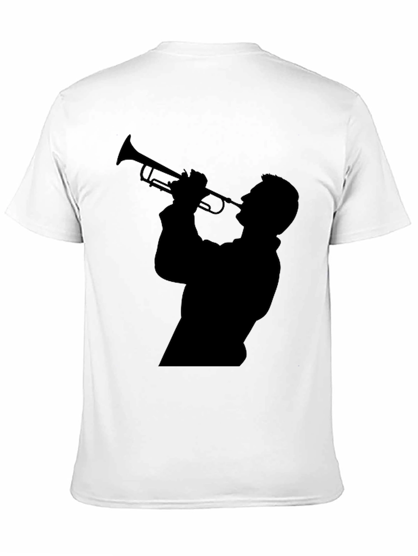 Trumpet Player Silhouette Black T-Shirt