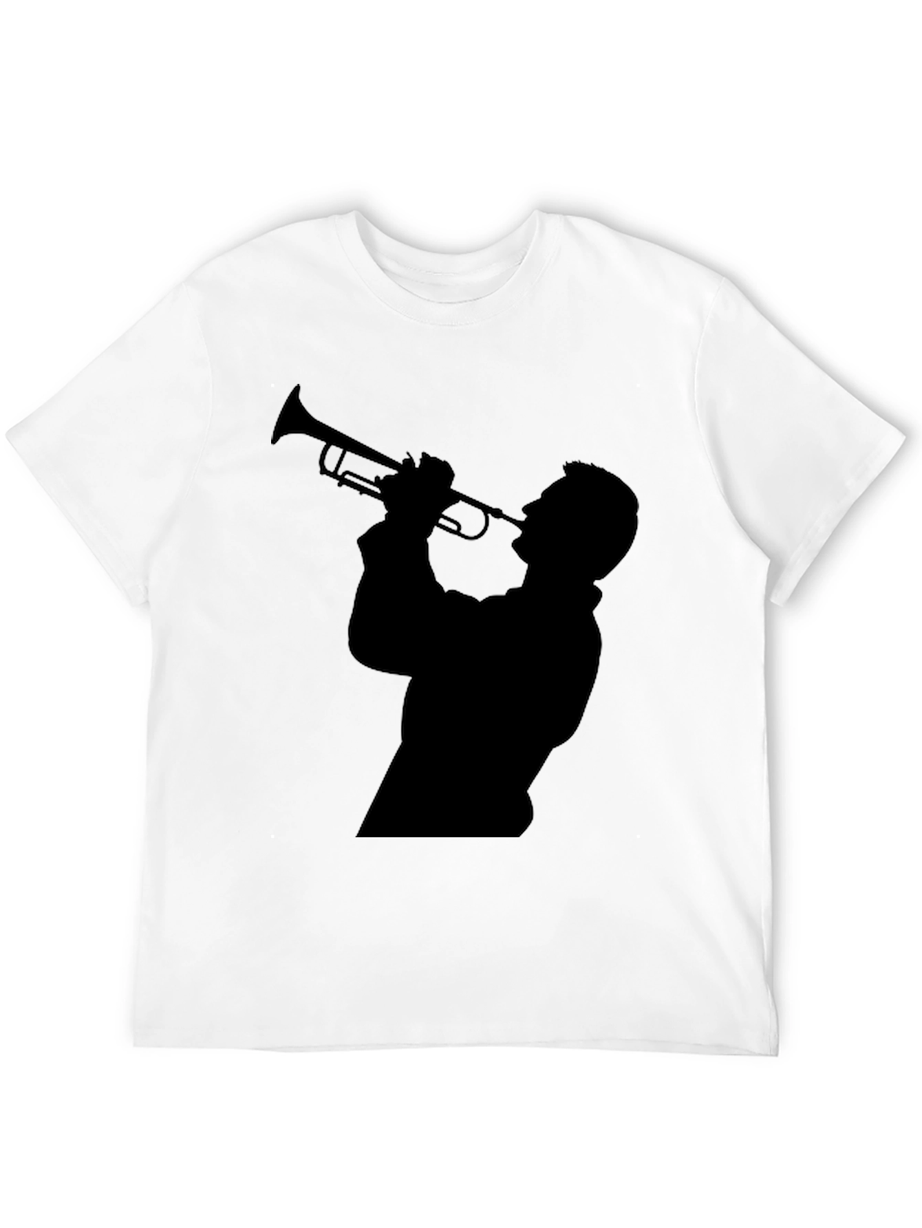 Trumpet Player Silhouette Black T-Shirt