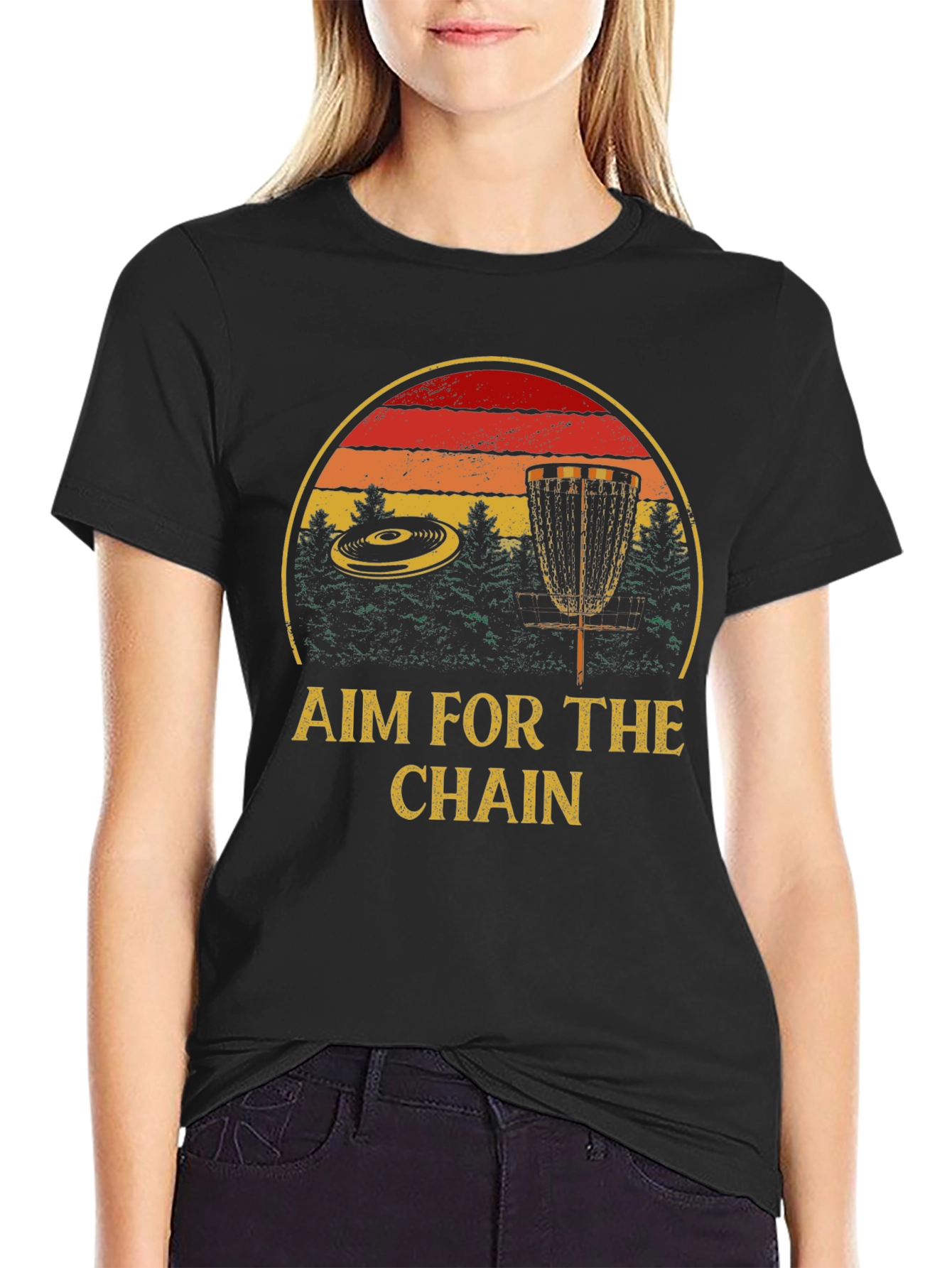 Aim for the Chain Disc Golf Graphic Tee