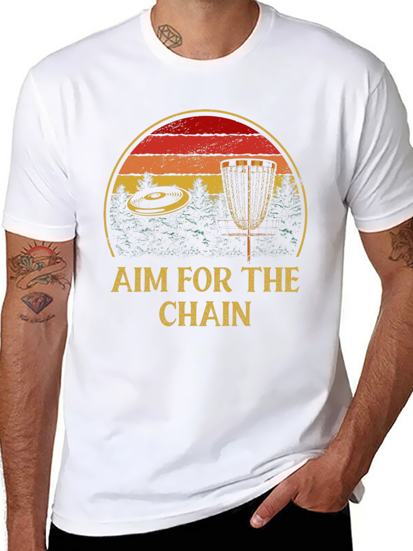 Aim for the Chain Disc Golf Graphic Tee