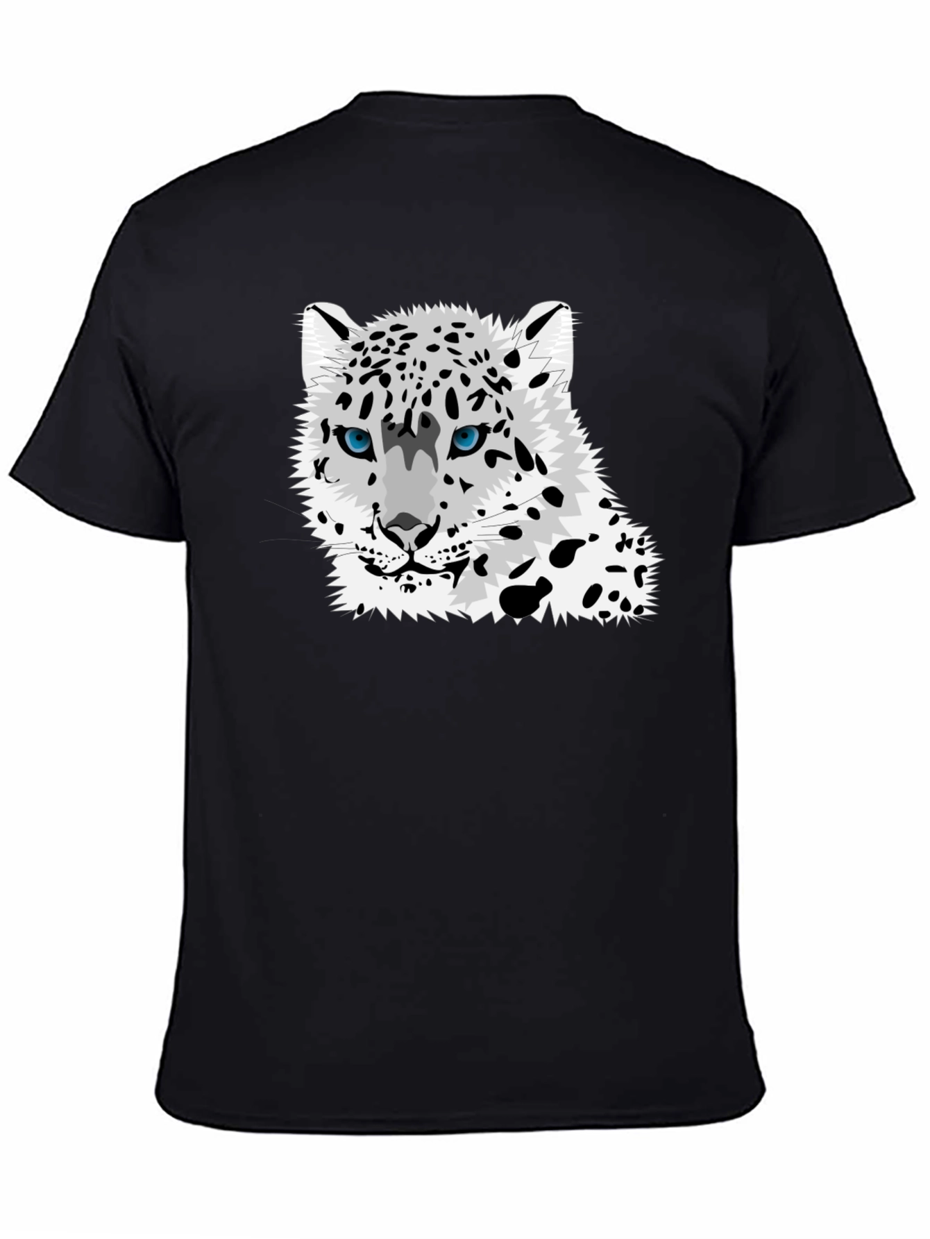 Snow Leopard Graphic Tee - Black T-Shirt