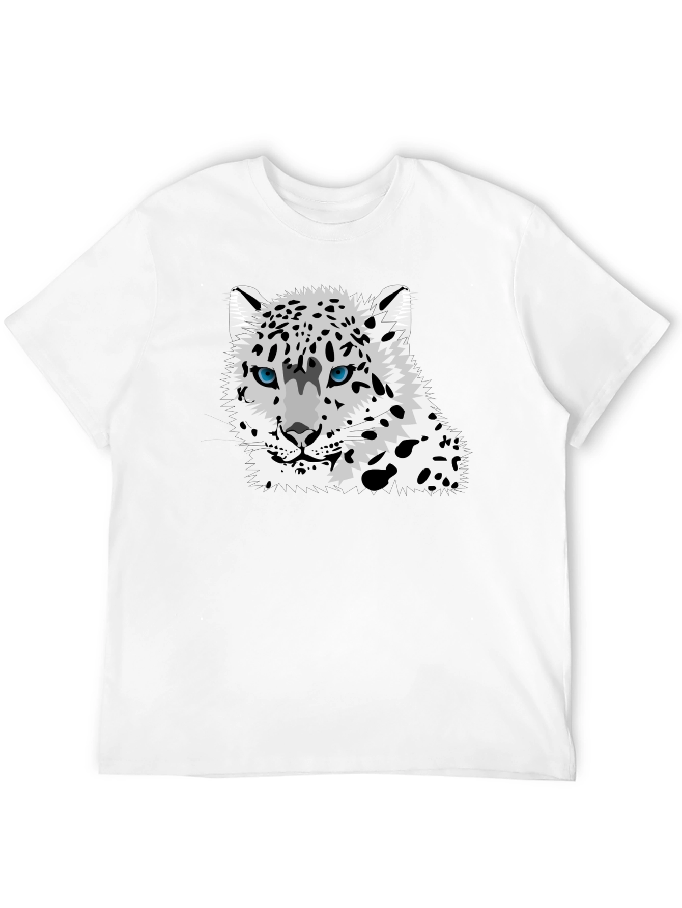 Snow Leopard Graphic Tee - Black T-Shirt
