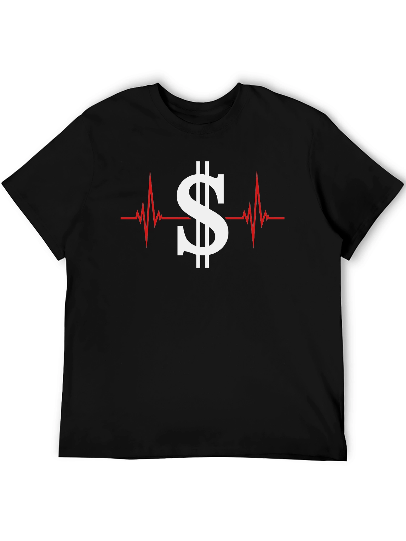 Money Heartbeat Graphic Tee - Black