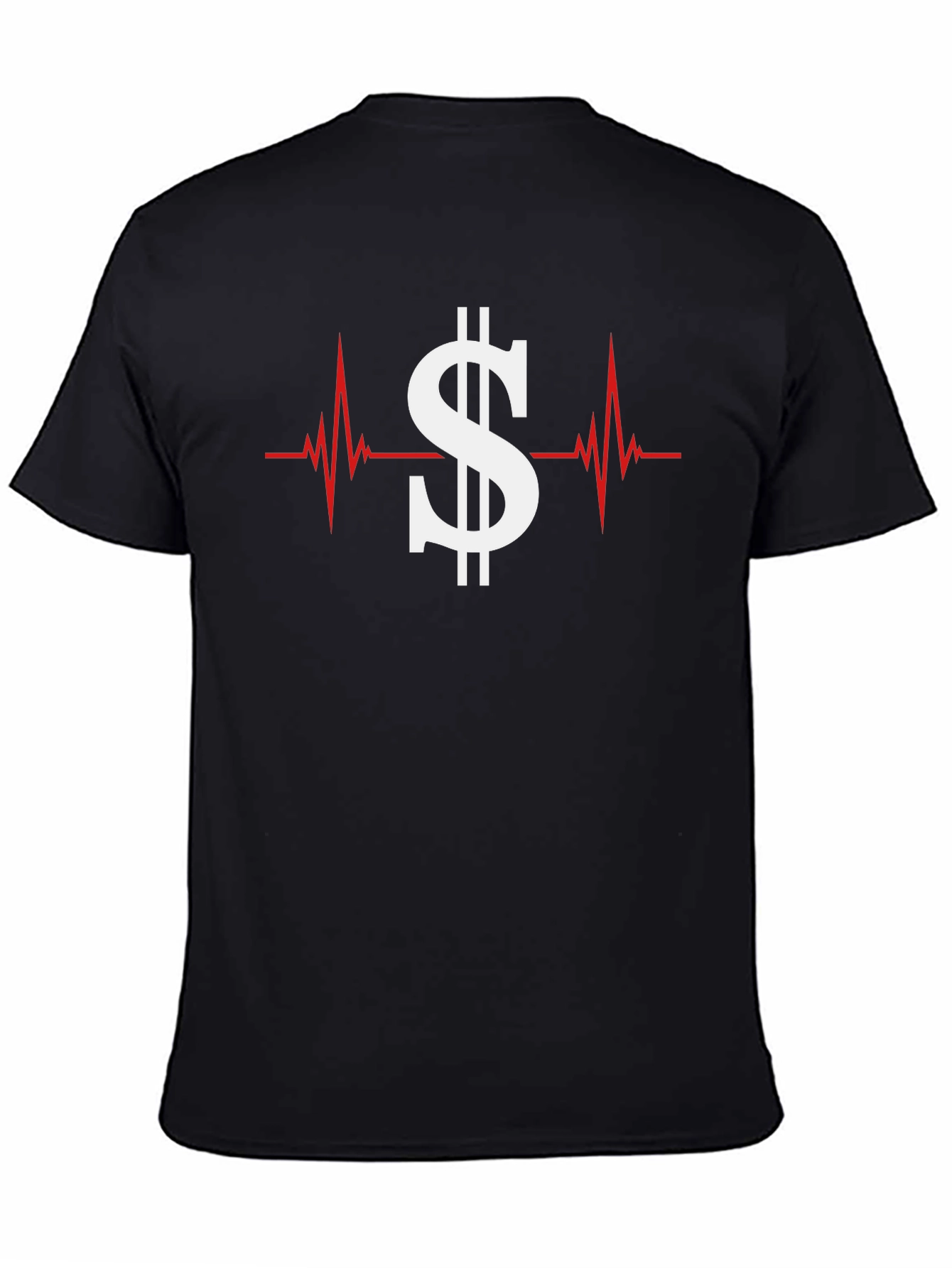 Money Heartbeat Graphic Tee - Black